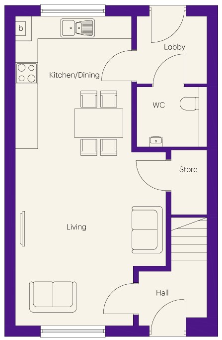 The Canborn,, The Canborn Semi Detached, Chapel Park floorplan