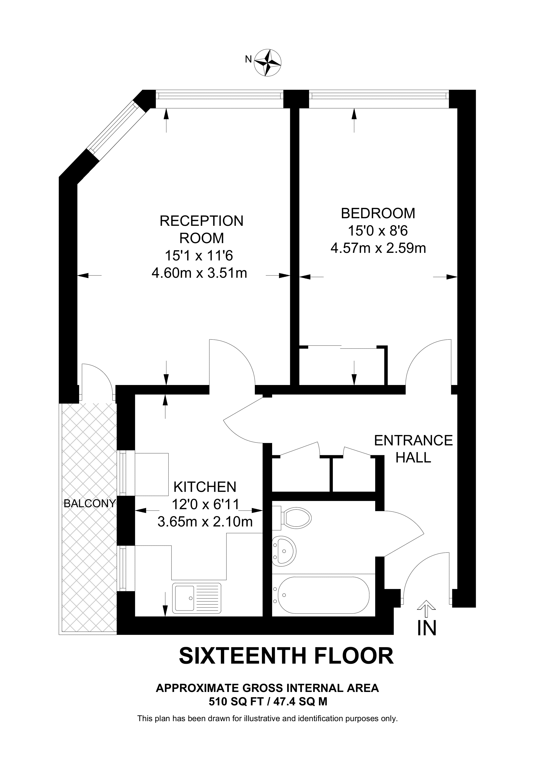Bannerman House, Vauxhall floorplan