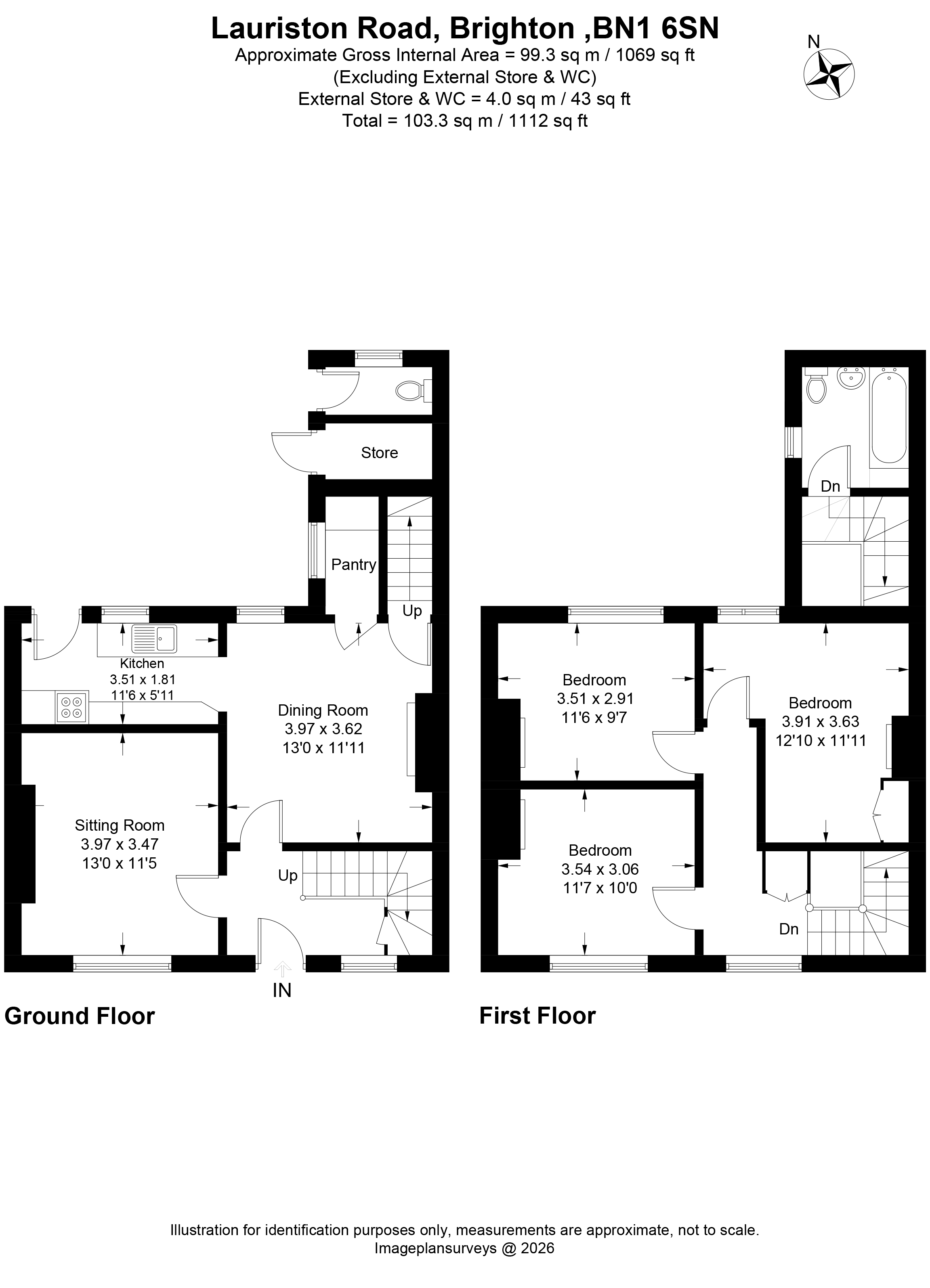 8, Lauriston Road, Brighton floorplan