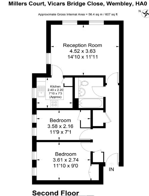 2 Bedrooms Flat for sale in Vicars Bridge Close, Wembley HA0