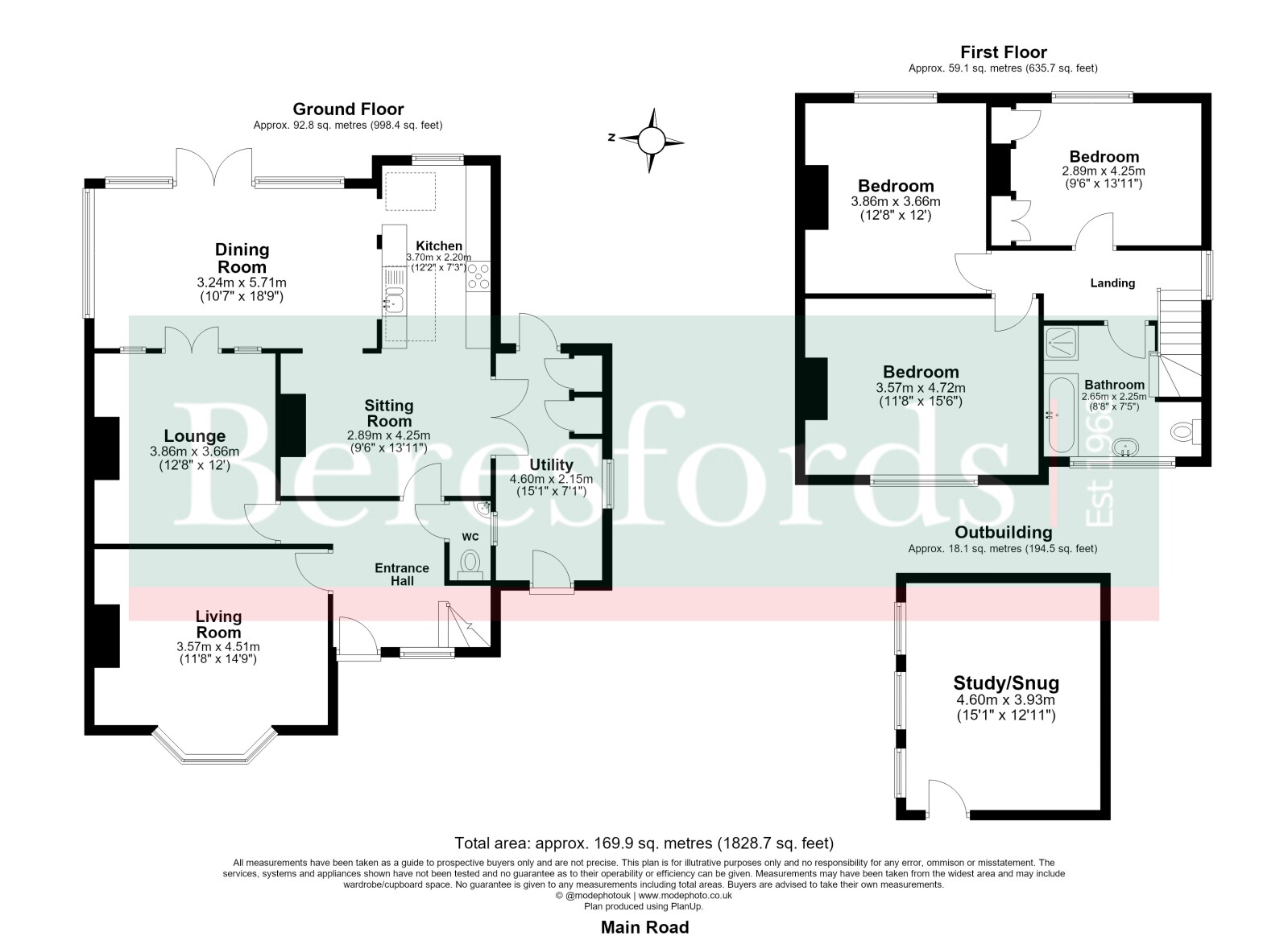 128, Main Road, Chelmsford floorplan