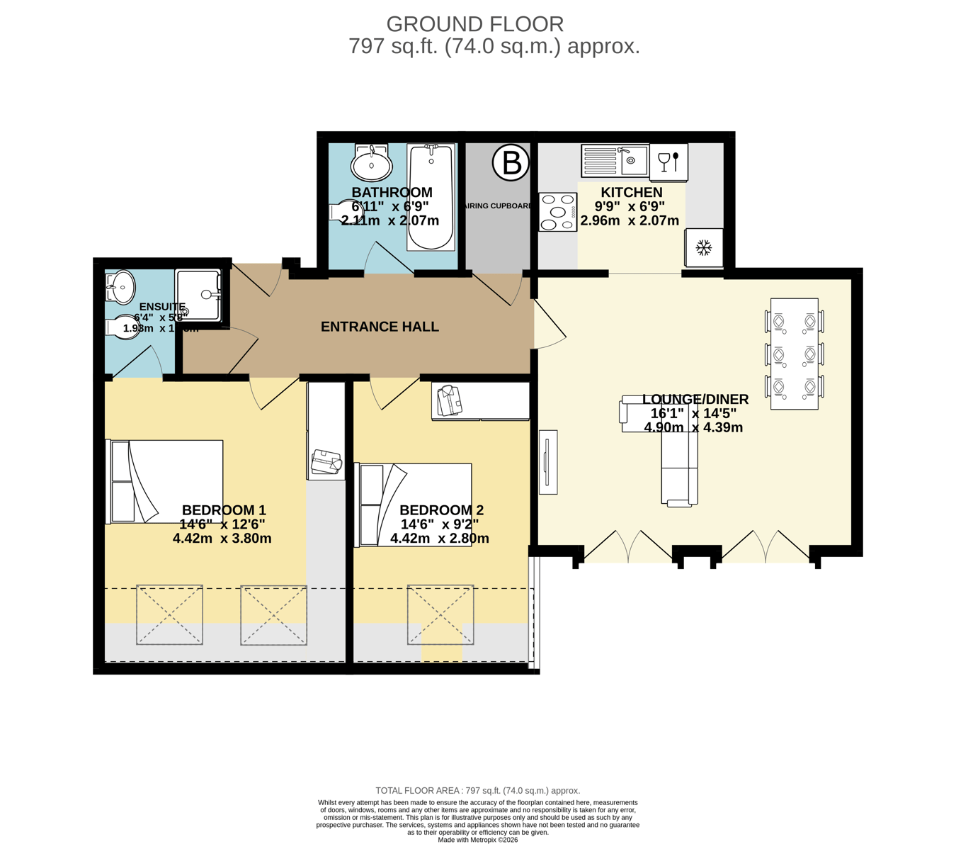 14 Links Halt Apartments, La Route Orange, St Brelade floorplan