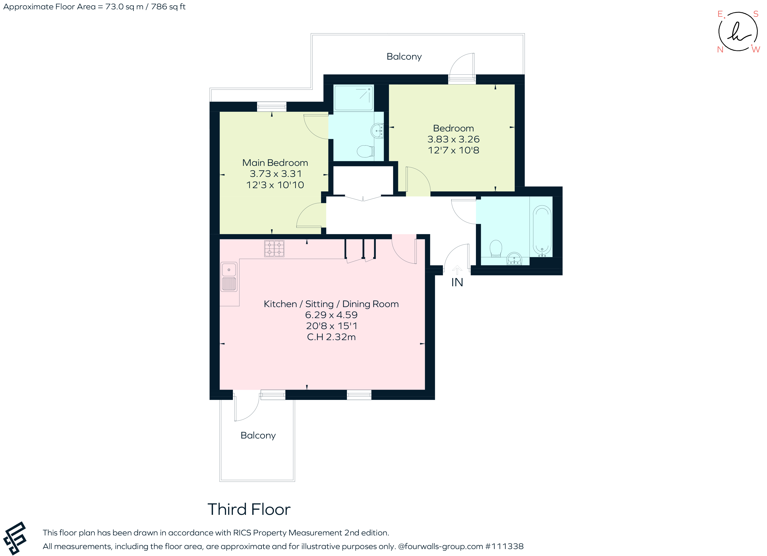 Flat 10, Earlswood Court, 3, Lacey Drive, Edgware floorplan