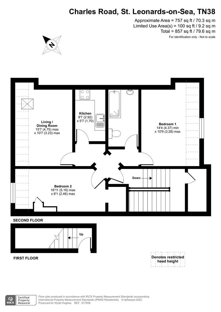Charles Road, St. LeonardsOnSea TN38, 2 bedroom flat for sale