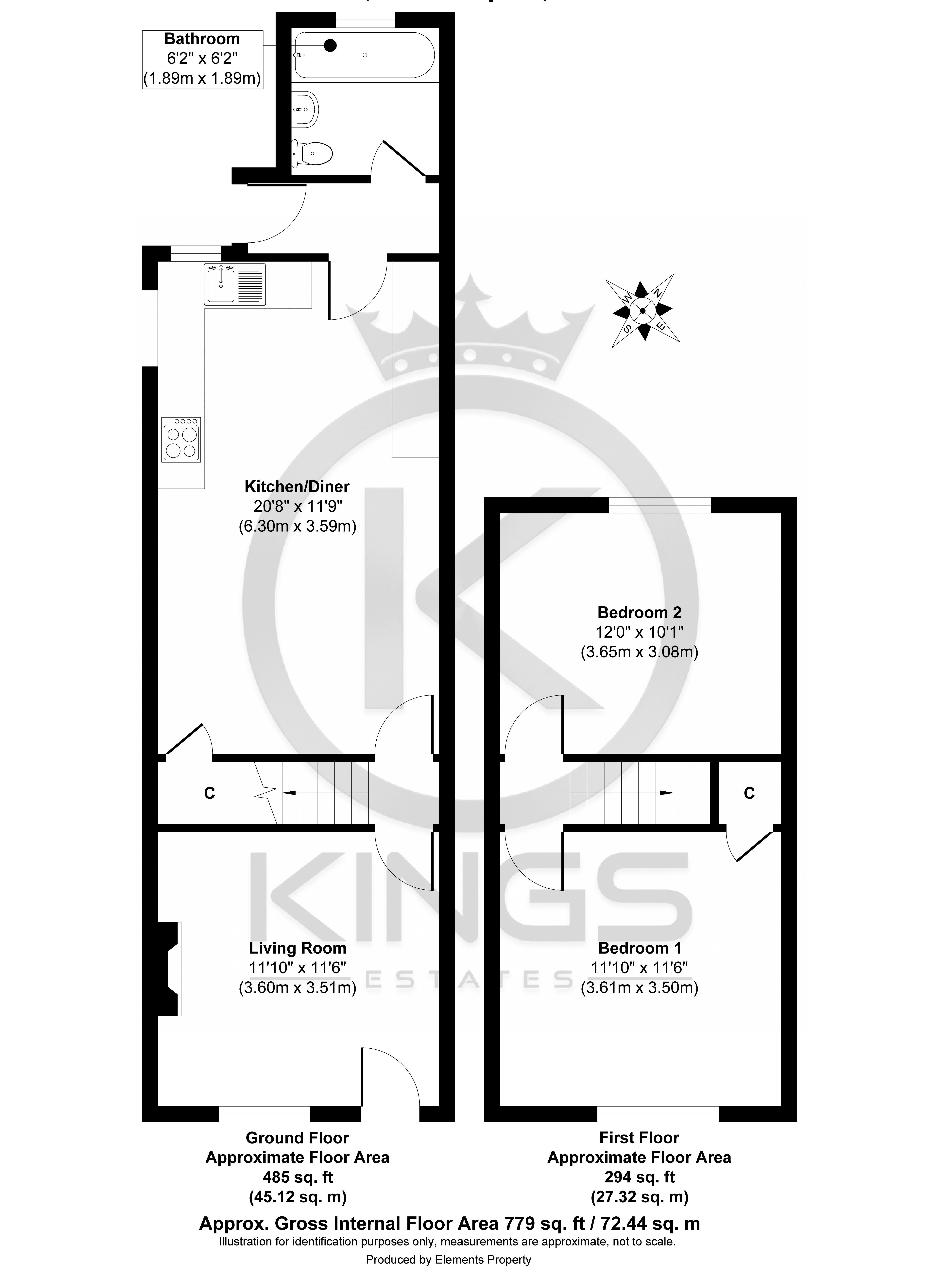62, Kent Road, Southampton floorplan