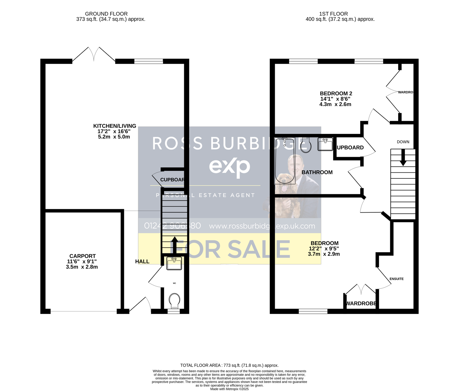 2 Grove Mews, Grove Street, Cheltenham floorplan