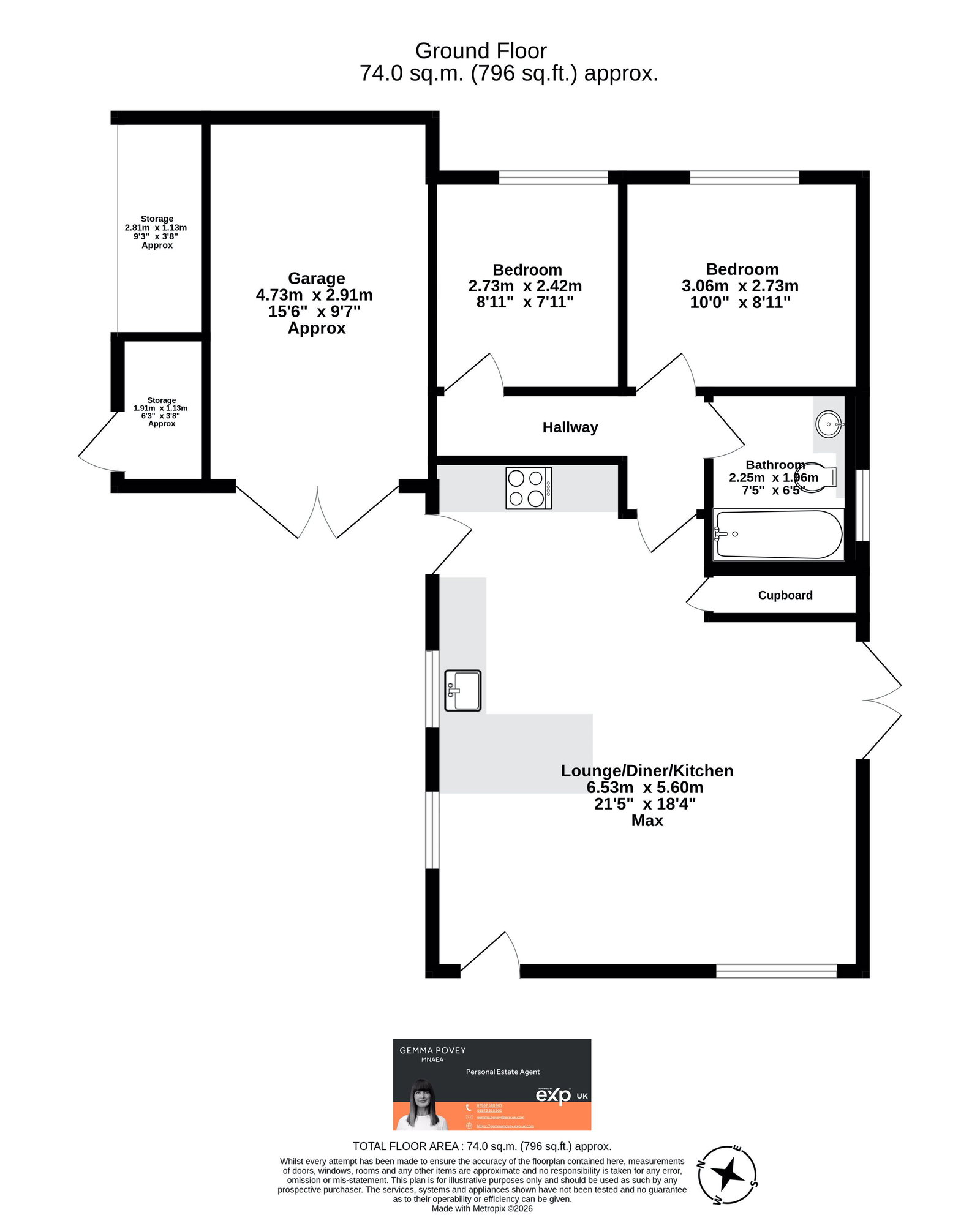 16, Church Close, Crickhowell floorplan