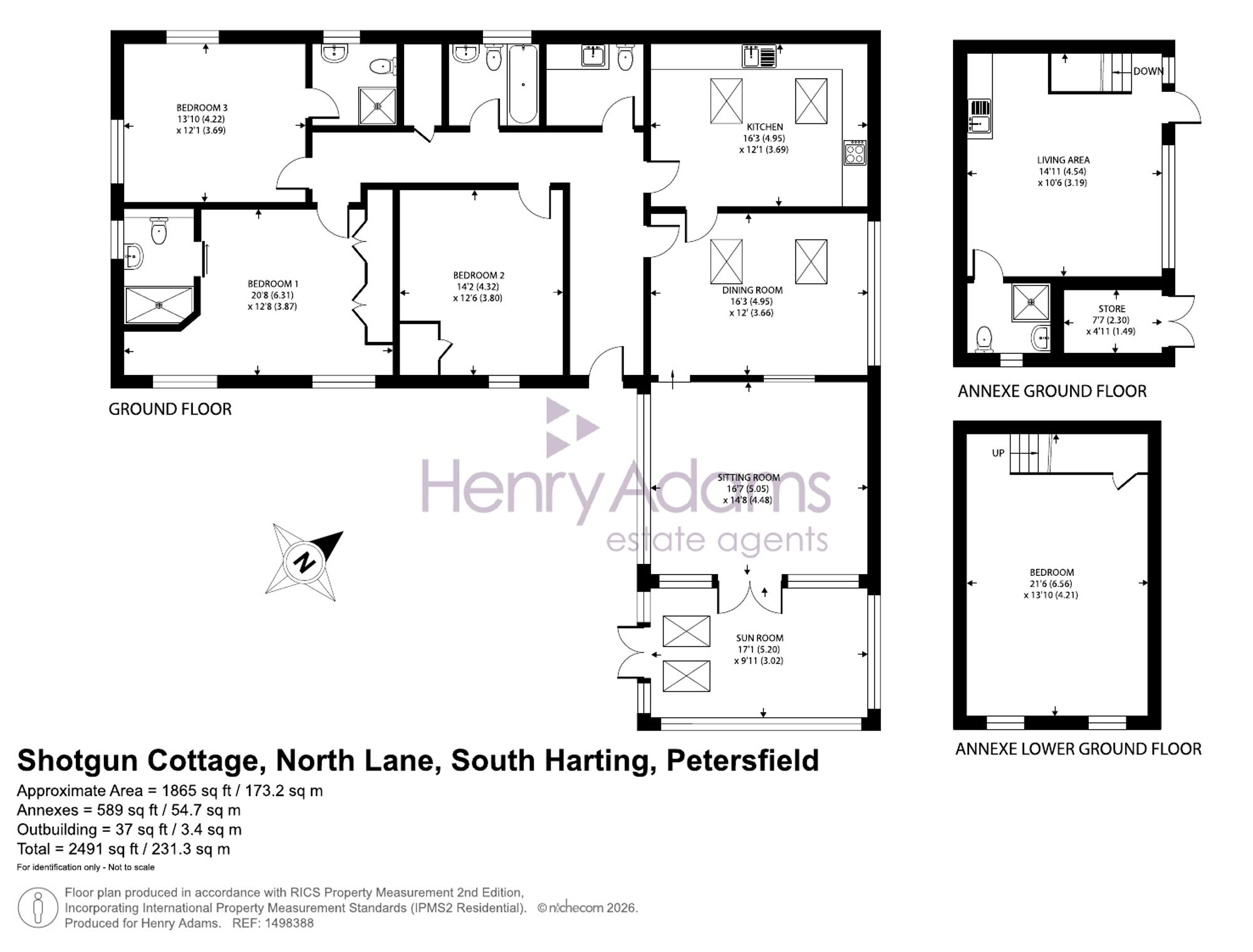 Shotgun Cottage North Lane, Petersfield floorplan