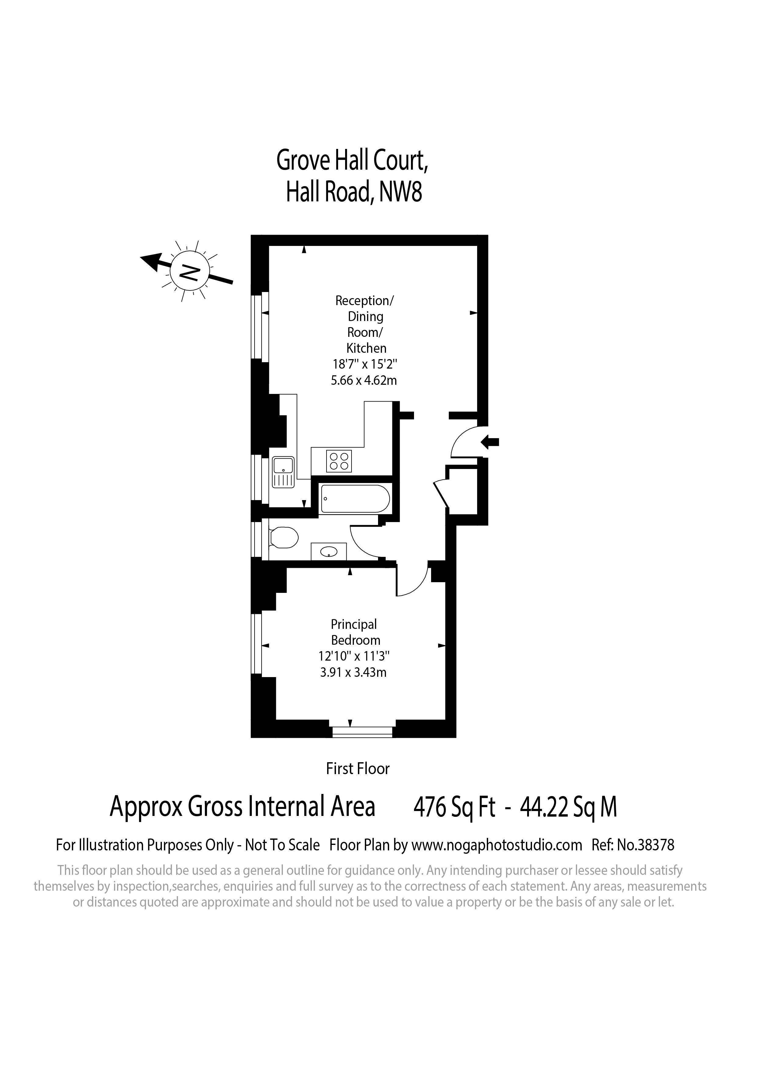 1 Bedrooms Flat to rent in Hall Road, London NW8