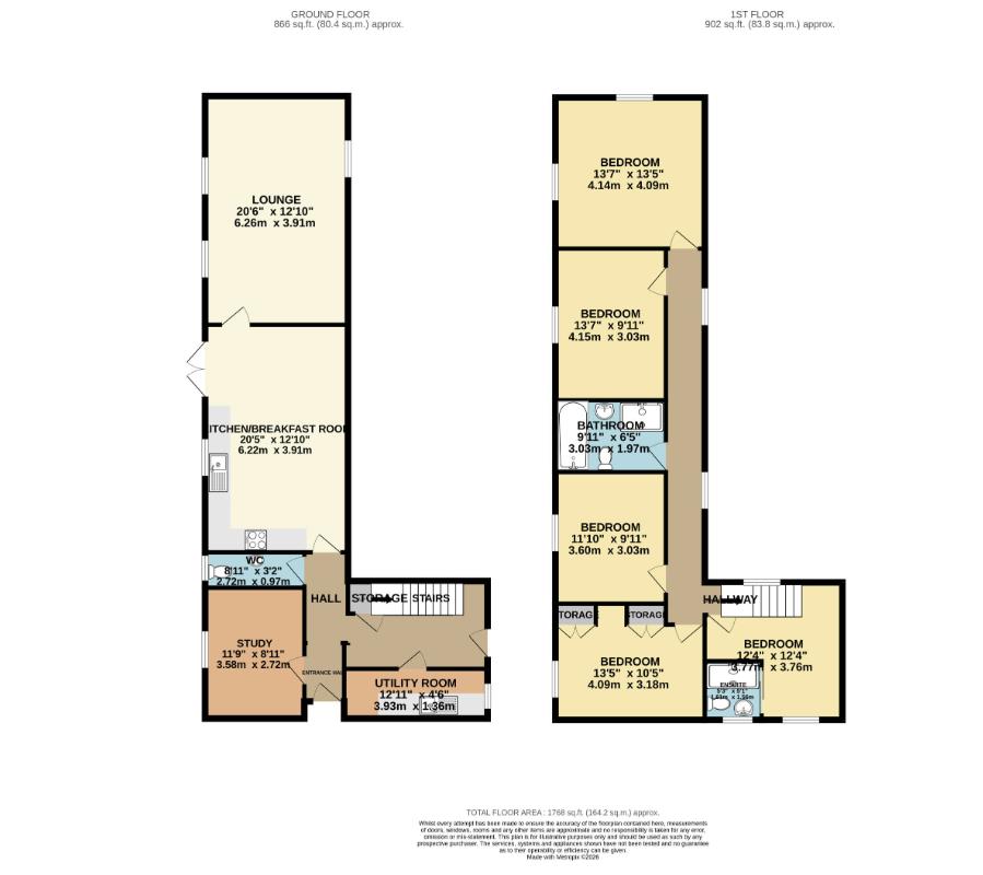 Hiss Farm House, Station Road, BRANDON floorplan