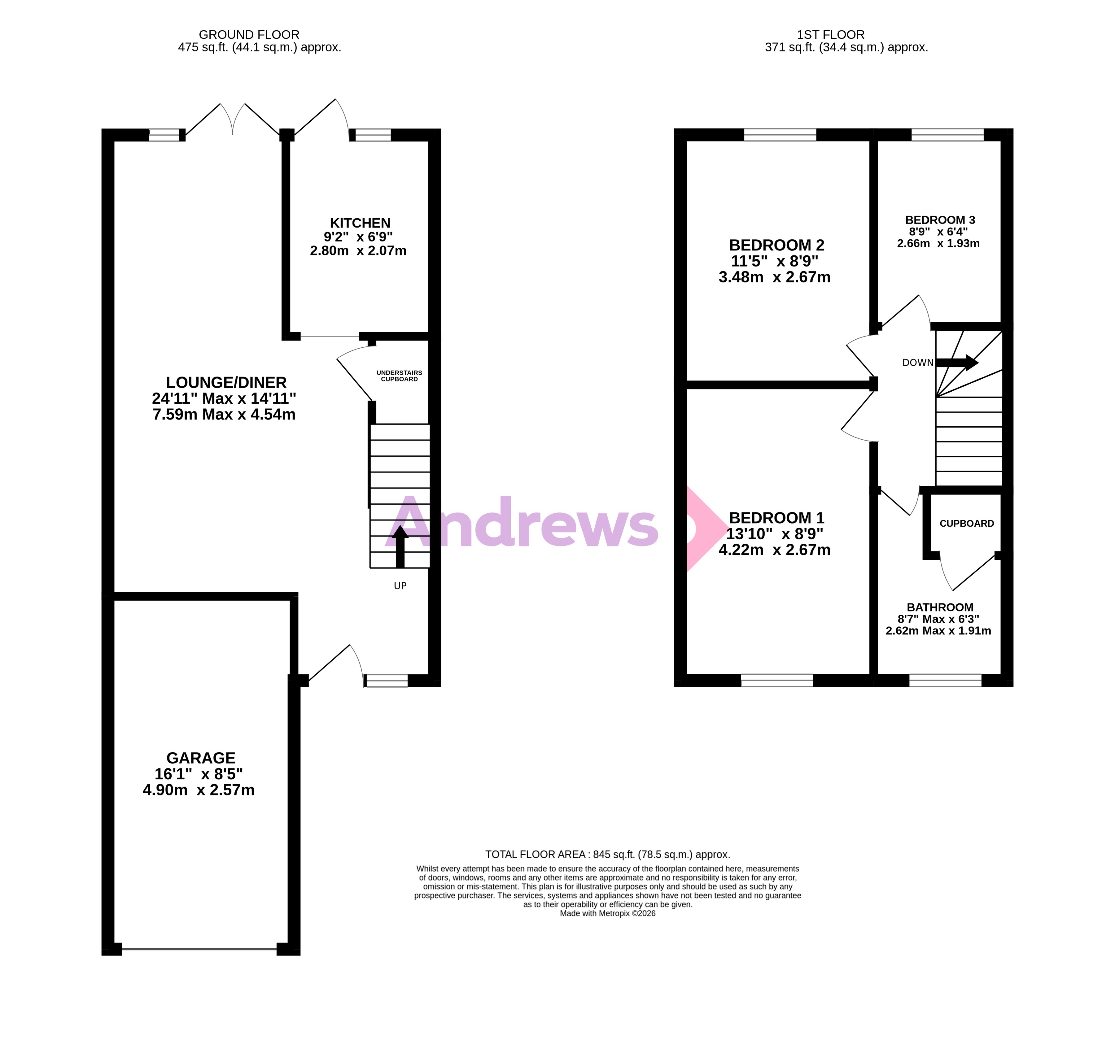 36, The Sandfield, Tewkesbury floorplan