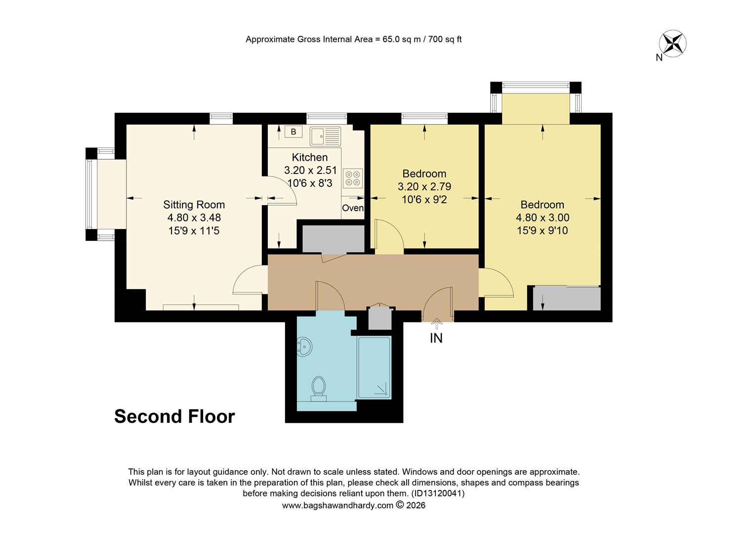 Flat 33, Sycamore Court, Hoskins Road, Oxted floorplan
