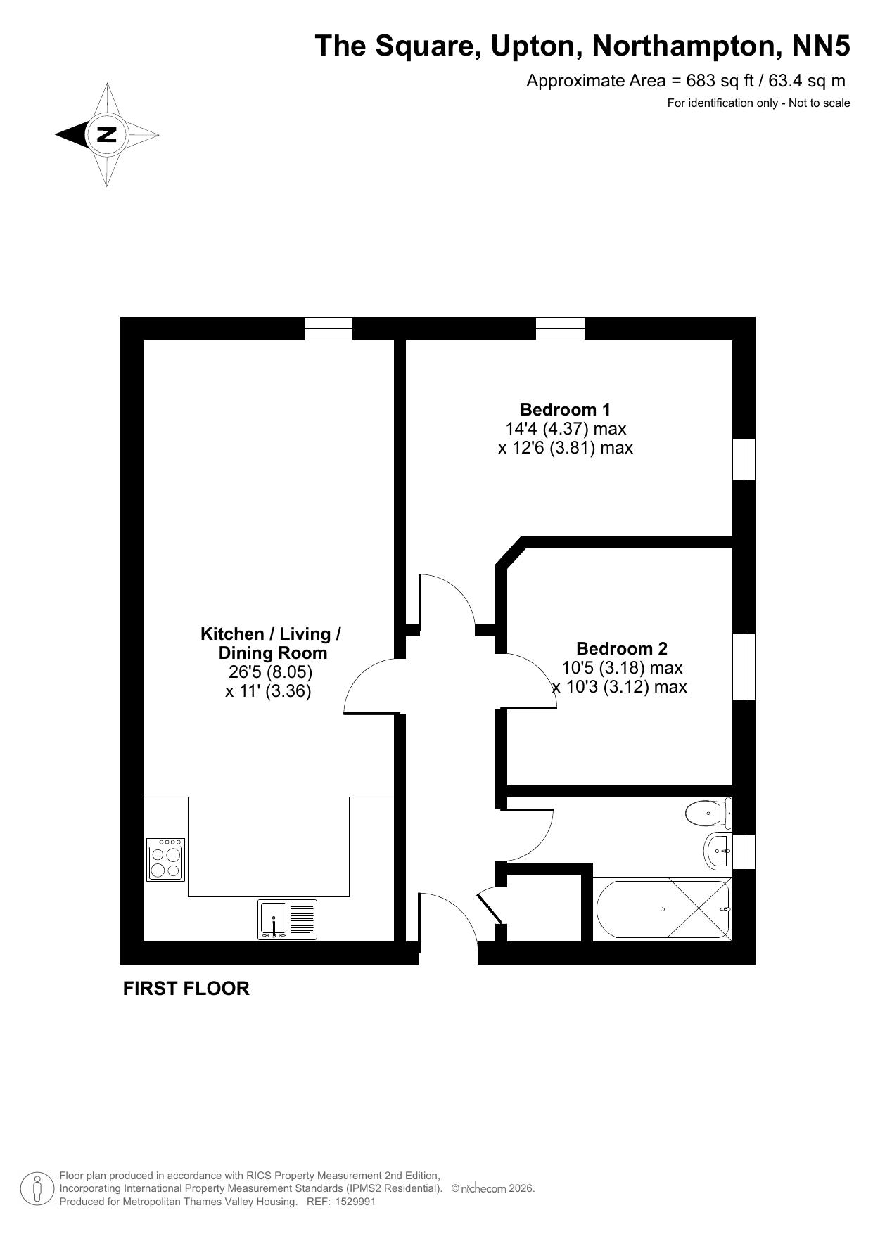 The Square Upton, Northampton floorplan
