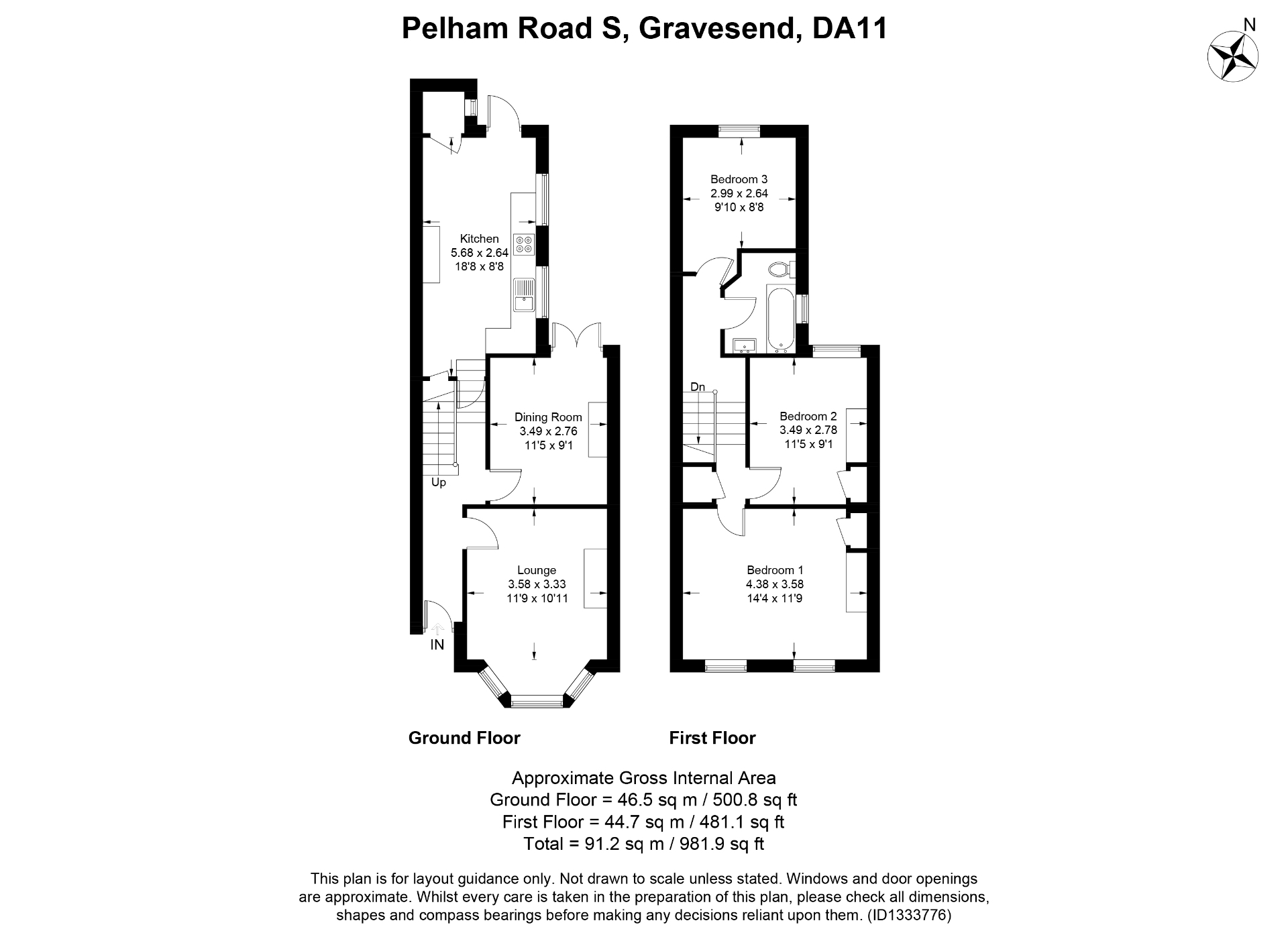 46, Pelham Road South, Gravesend floorplan