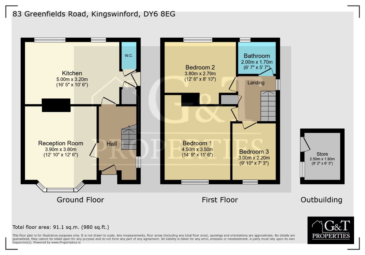83 Greenfields Road, Kingswinford floorplan