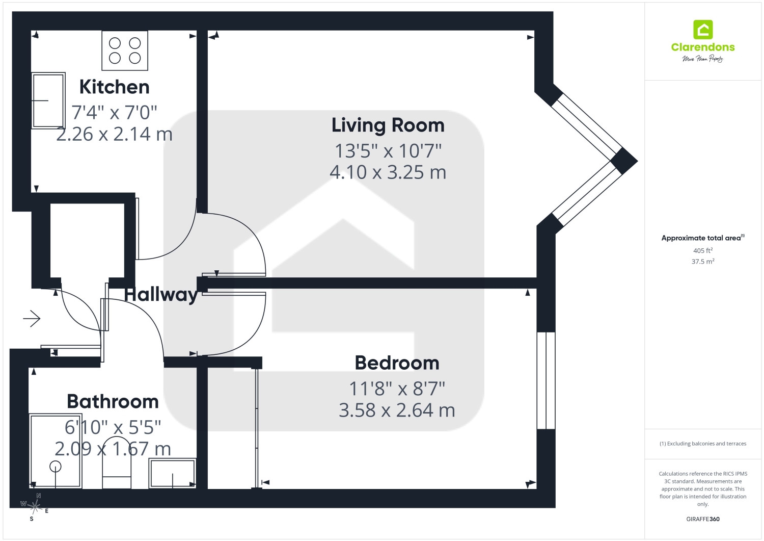 Flat 27, Andwell Court, Trinity Place, Eastbourne floorplan