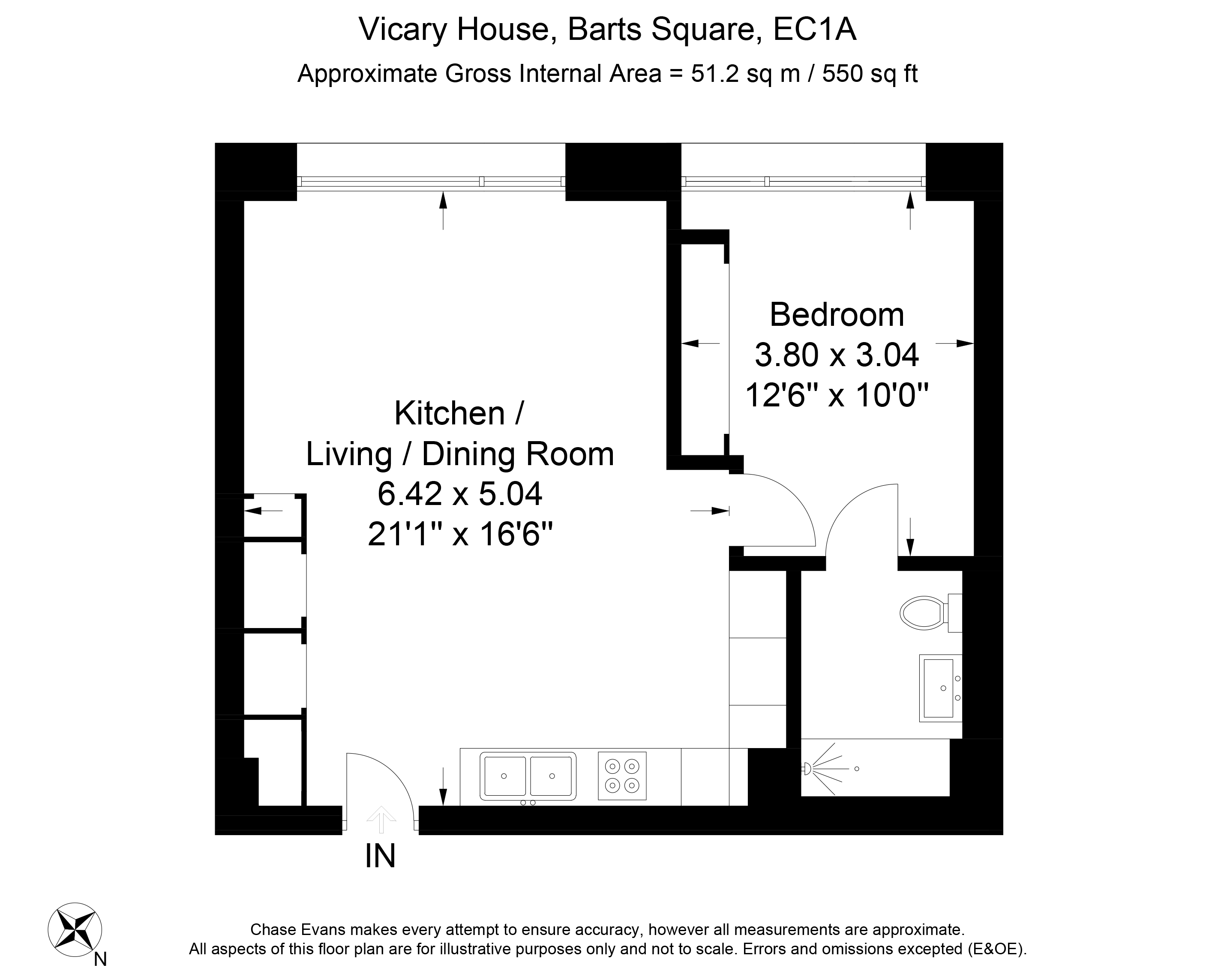 Barts Square Vicary House Barbican Ec1a 1 Bedroom Flat