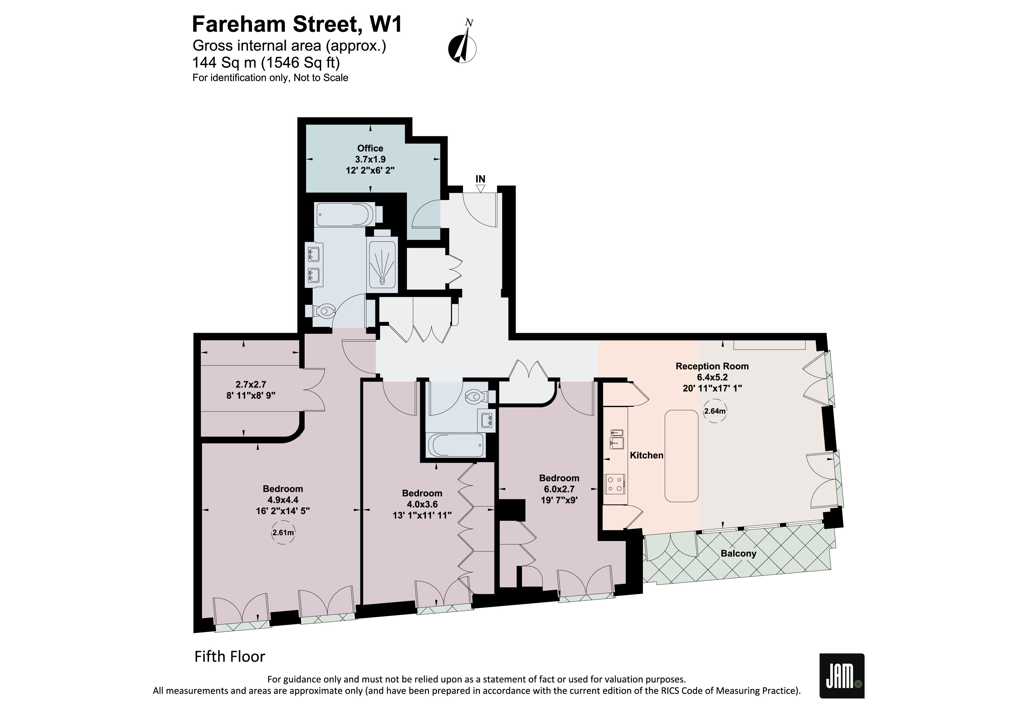 Apartment 504D, 2, Fareham Street, London floorplan