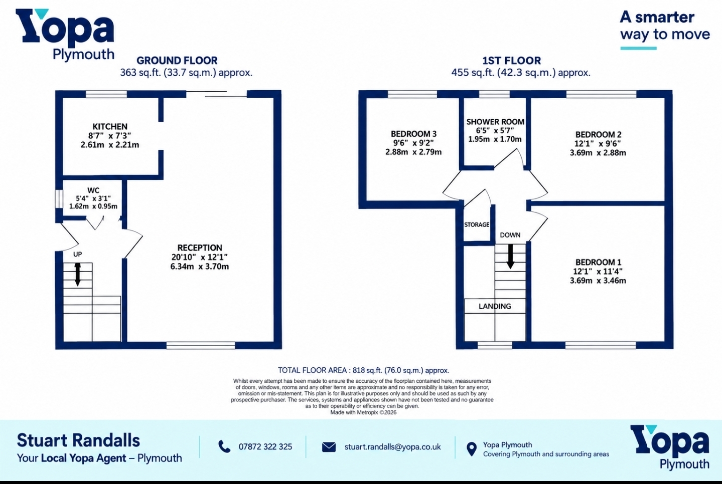 25, Humber Close, Plymouth floorplan