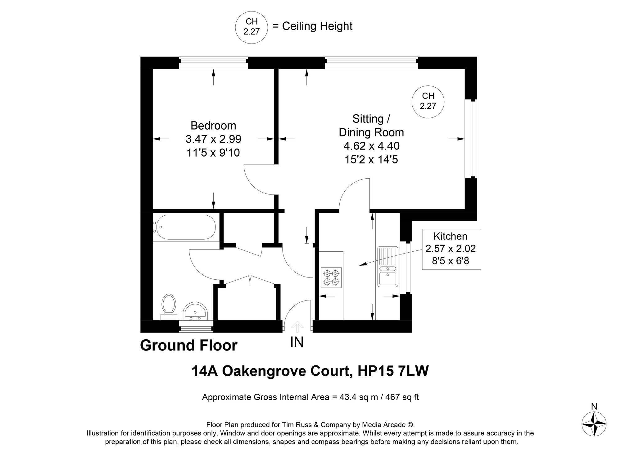 14a Oakengrove Court Oakengrove Road, High Wycombe floorplan