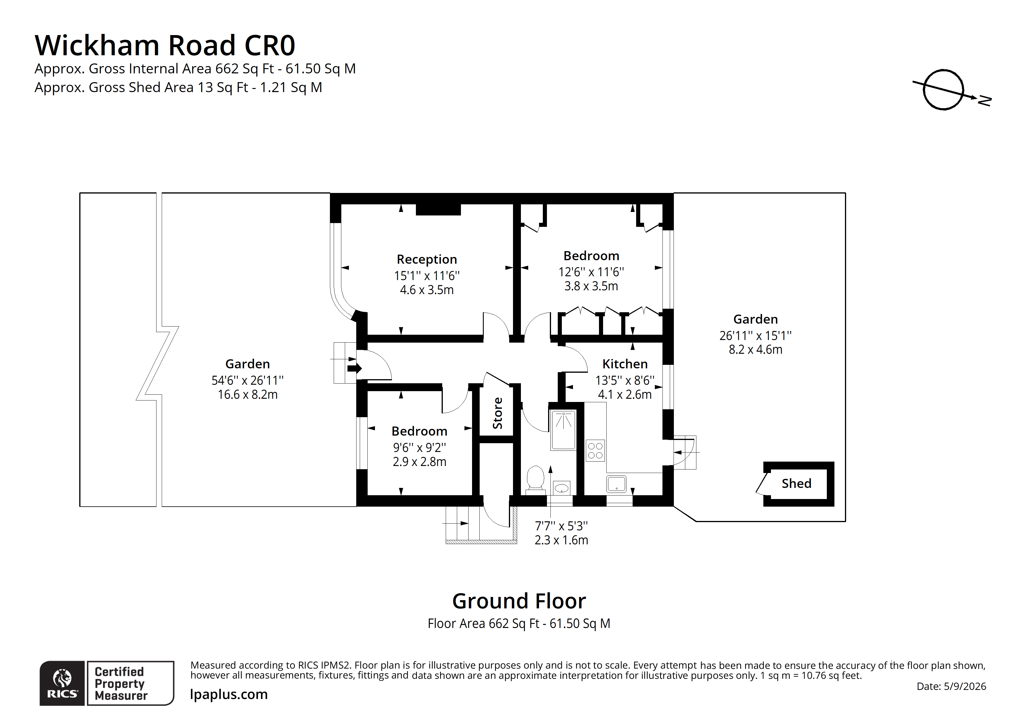 467, Wickham Road, Croydon floorplan