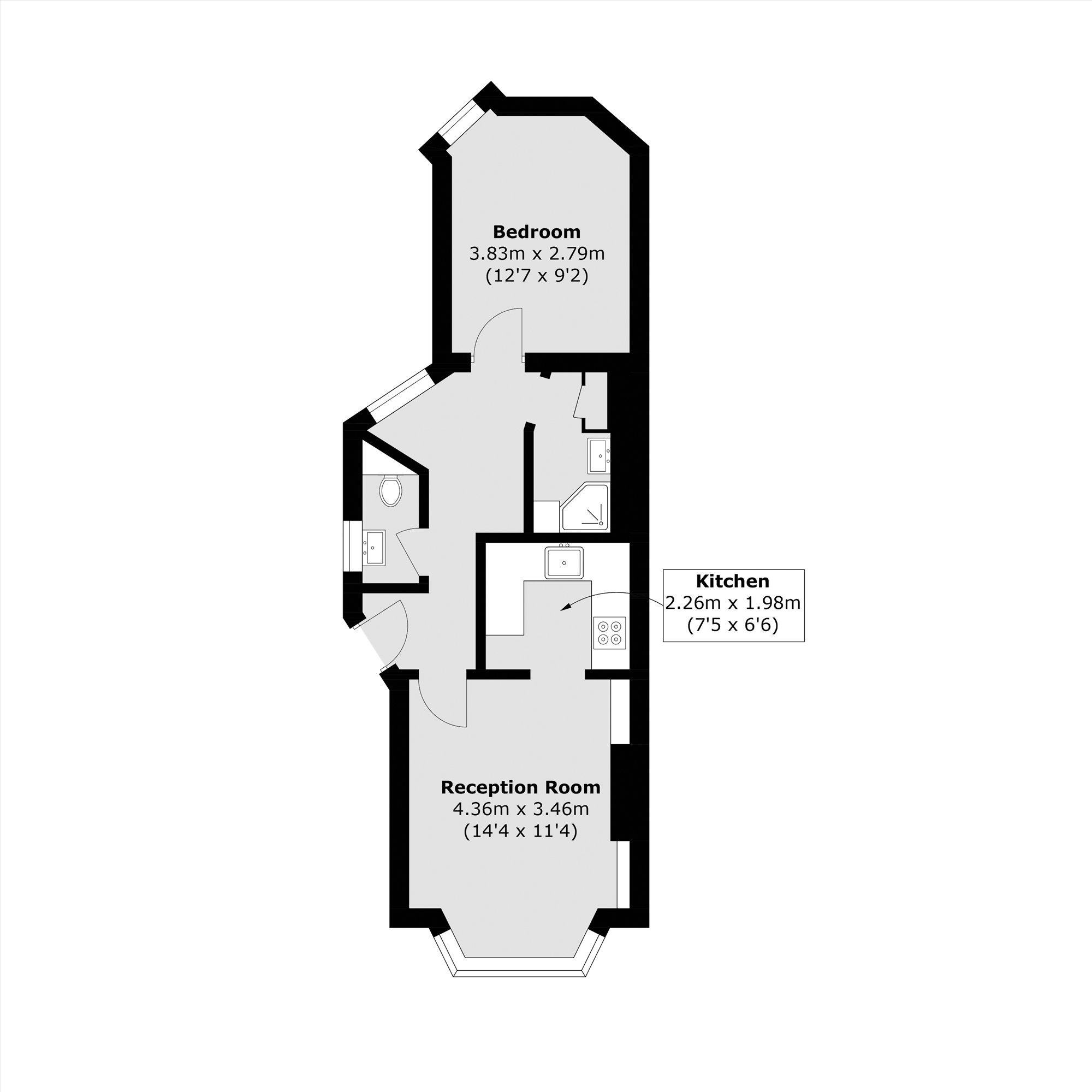 Flat B, 6, Wyfold Road, London floorplan