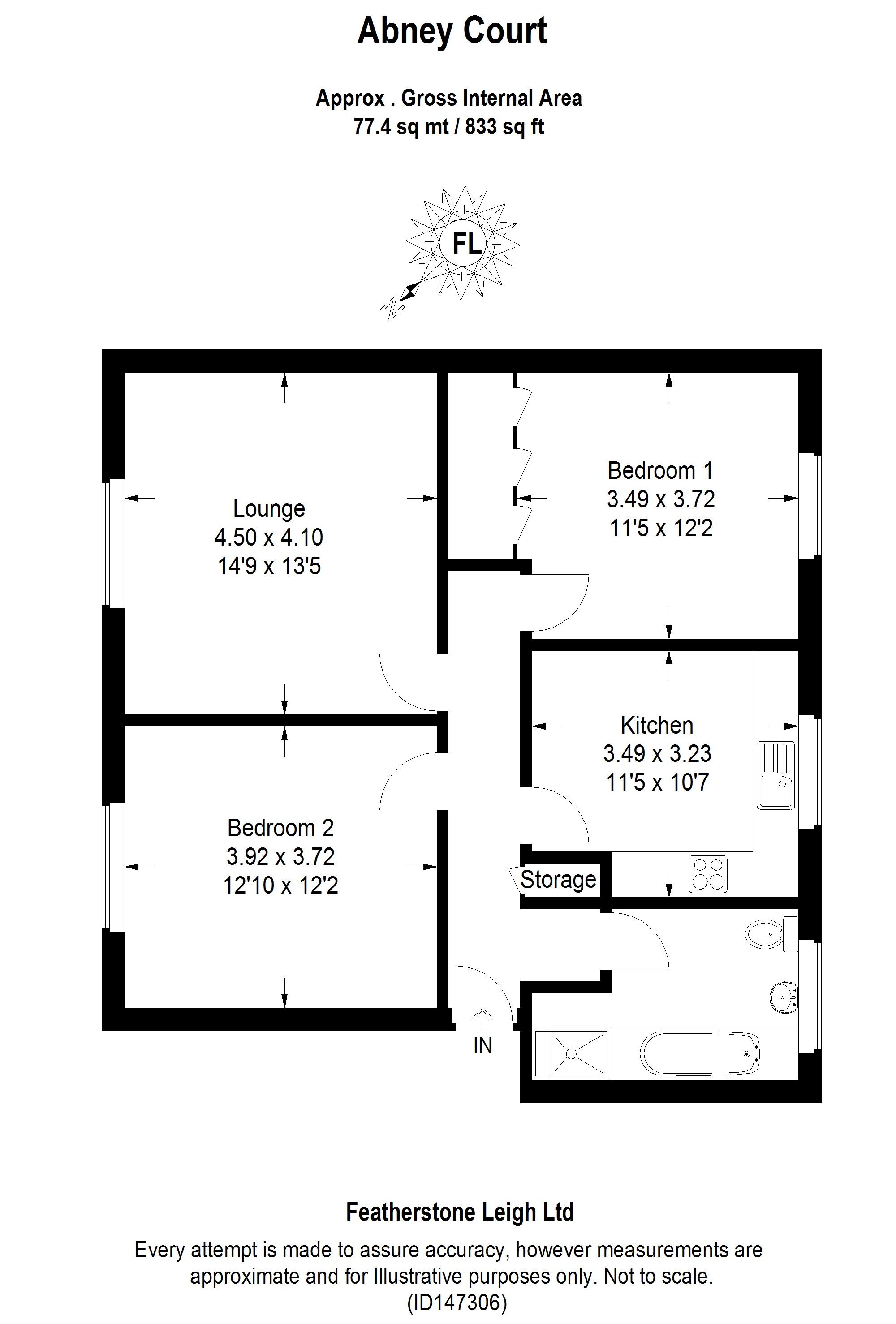 3 Abney Court,, Belmont Road, Twickenham floorplan