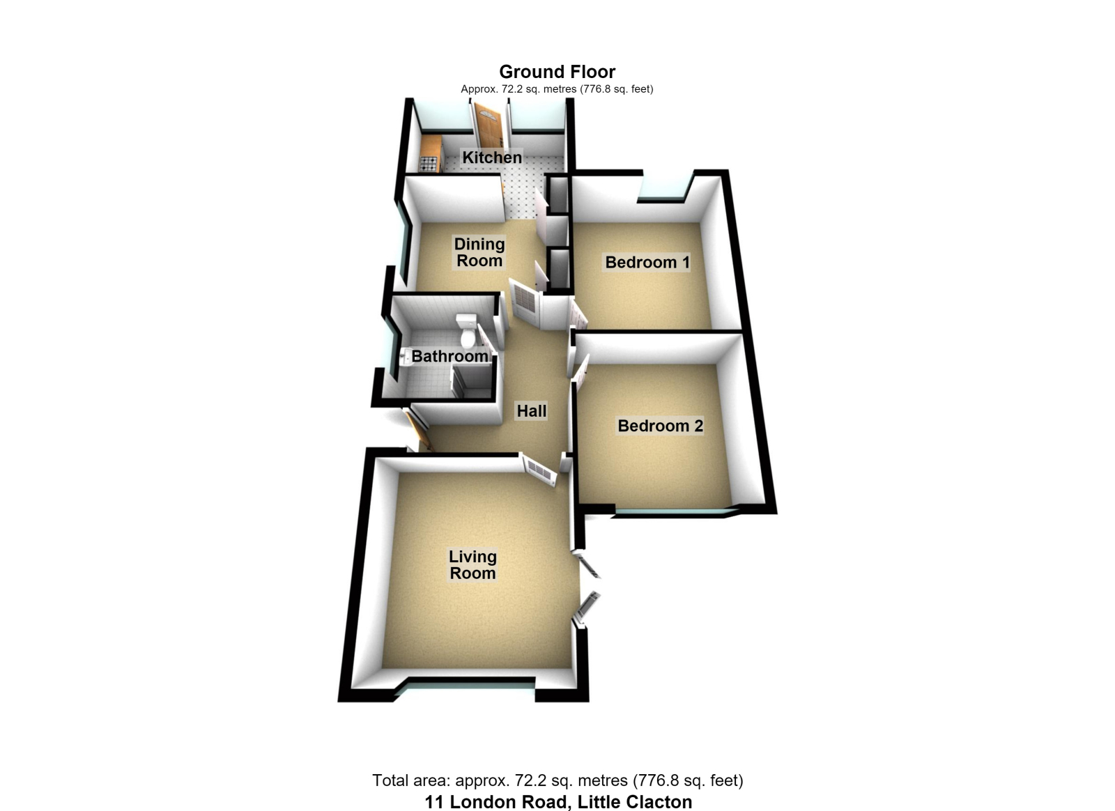 11 London Road, Little Clacton floorplan
