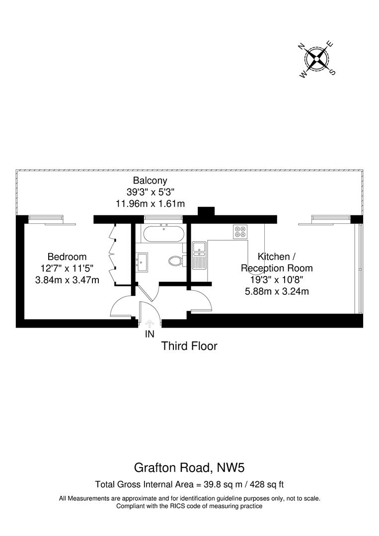 flat 10, 110/114, Grafton Road, London floorplan