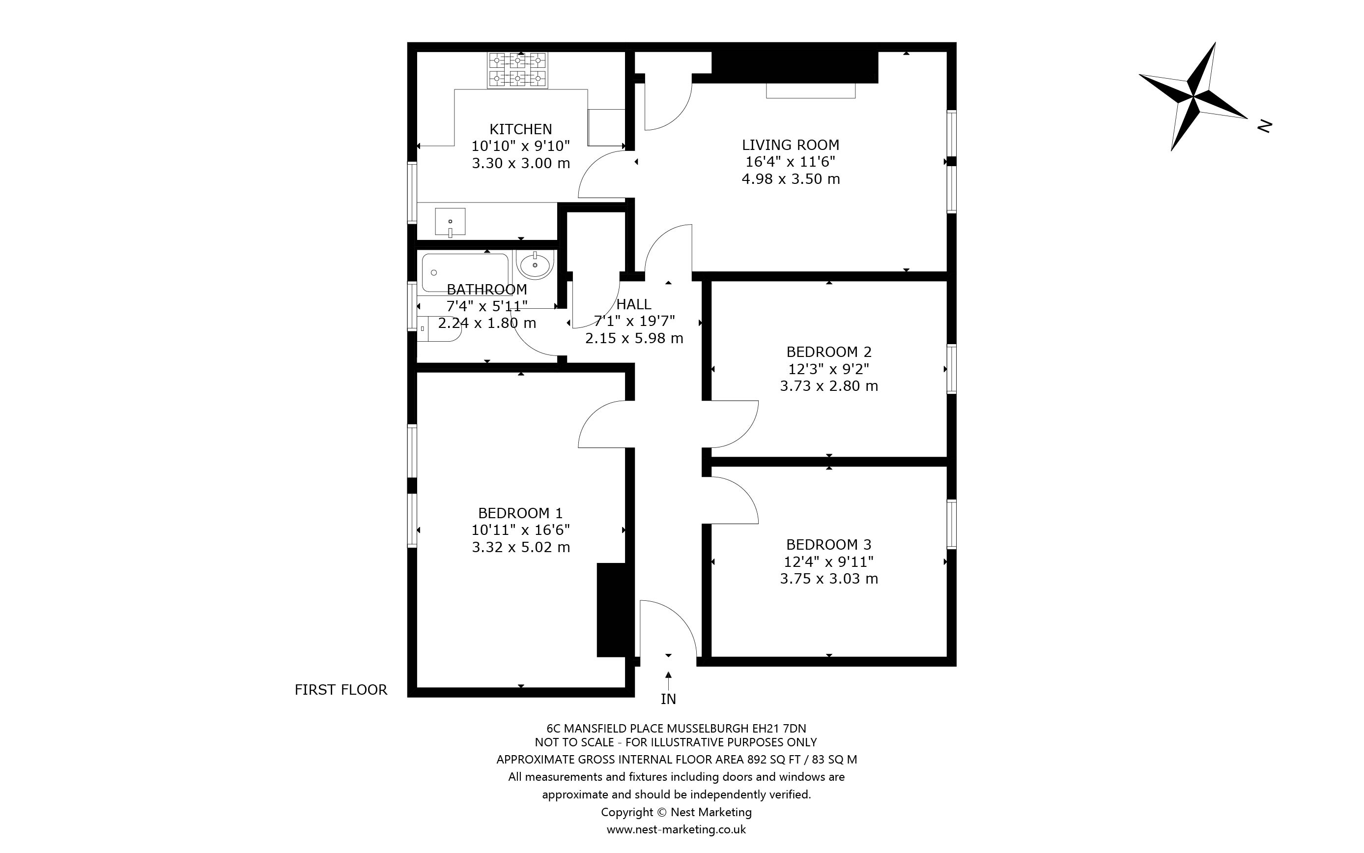 6c, Mansfield Place, Musselburgh floorplan