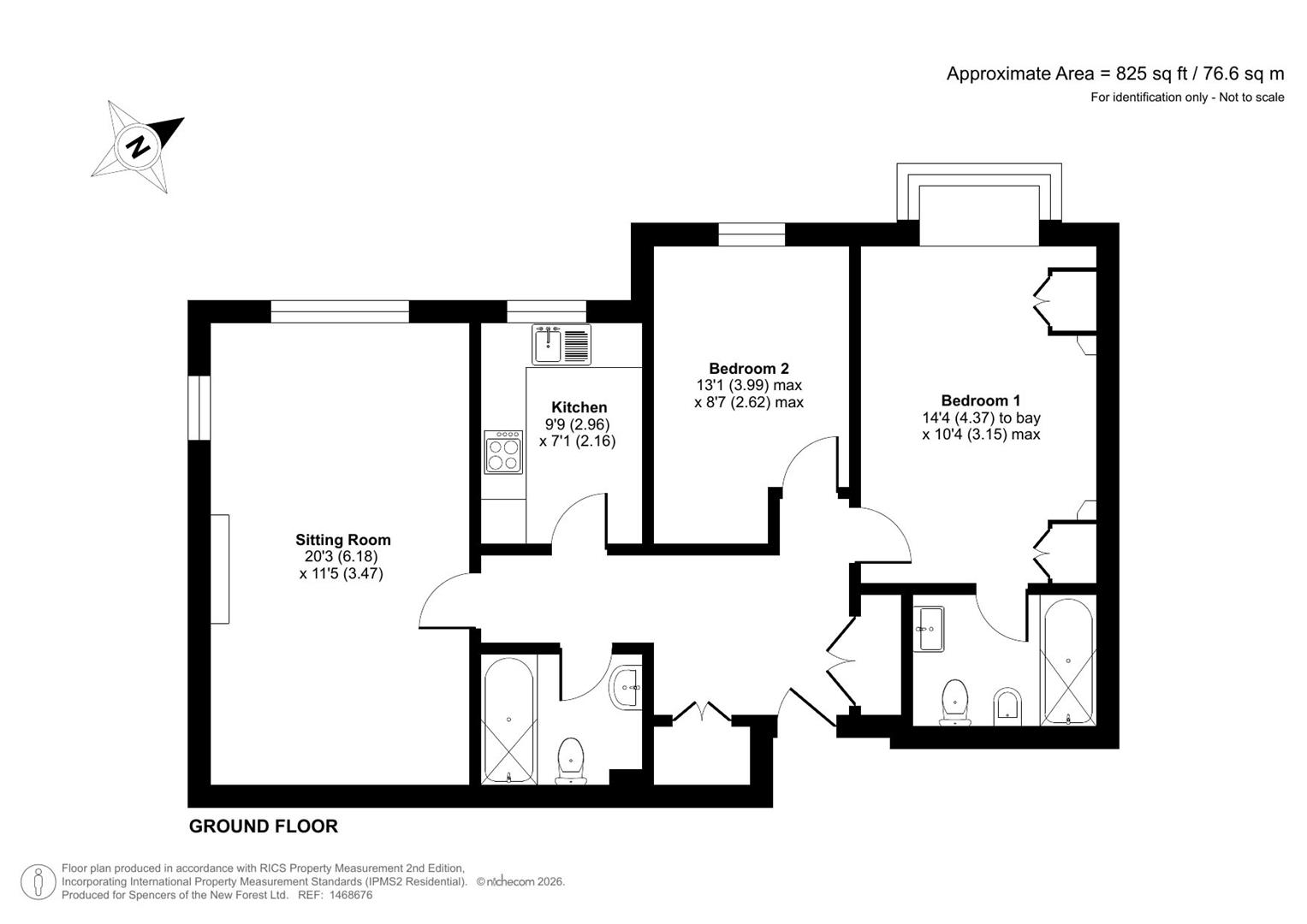Flat 7 Marine Prospect, 78, Barton Court Avenue, New Milton floorplan