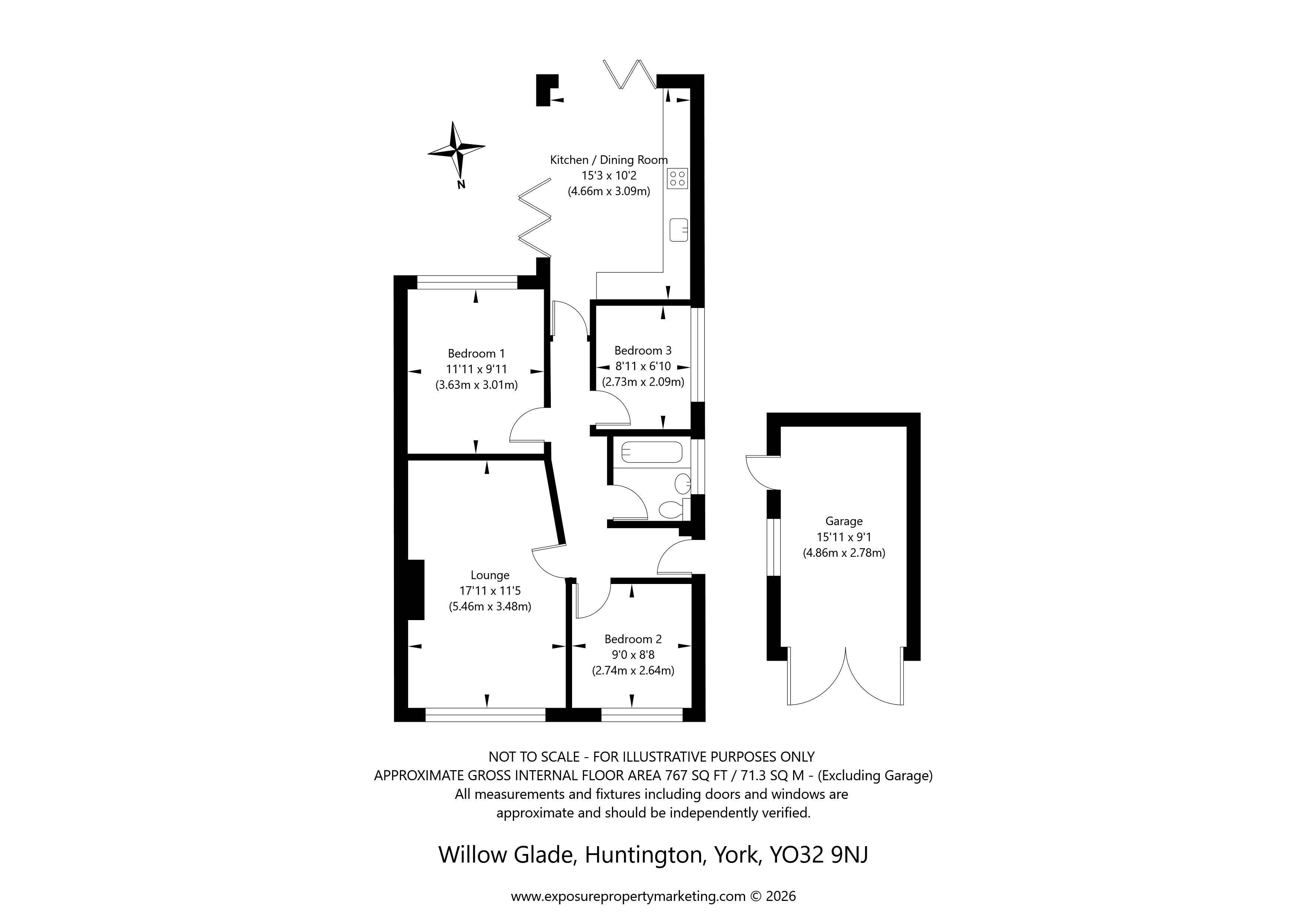 19, Willow Glade, York floorplan
