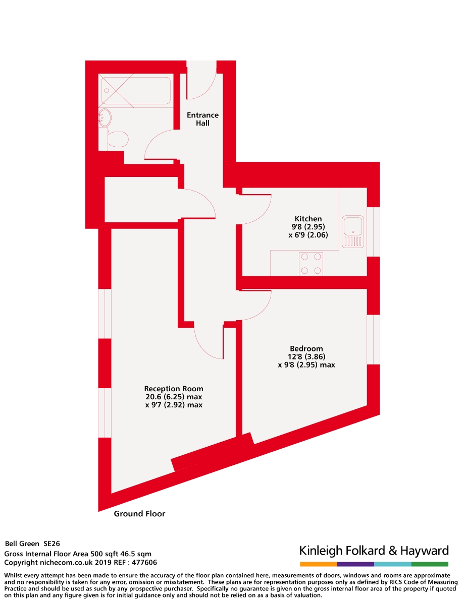 Flat 15 St Michaels House, 69, Bell Green, London floorplan