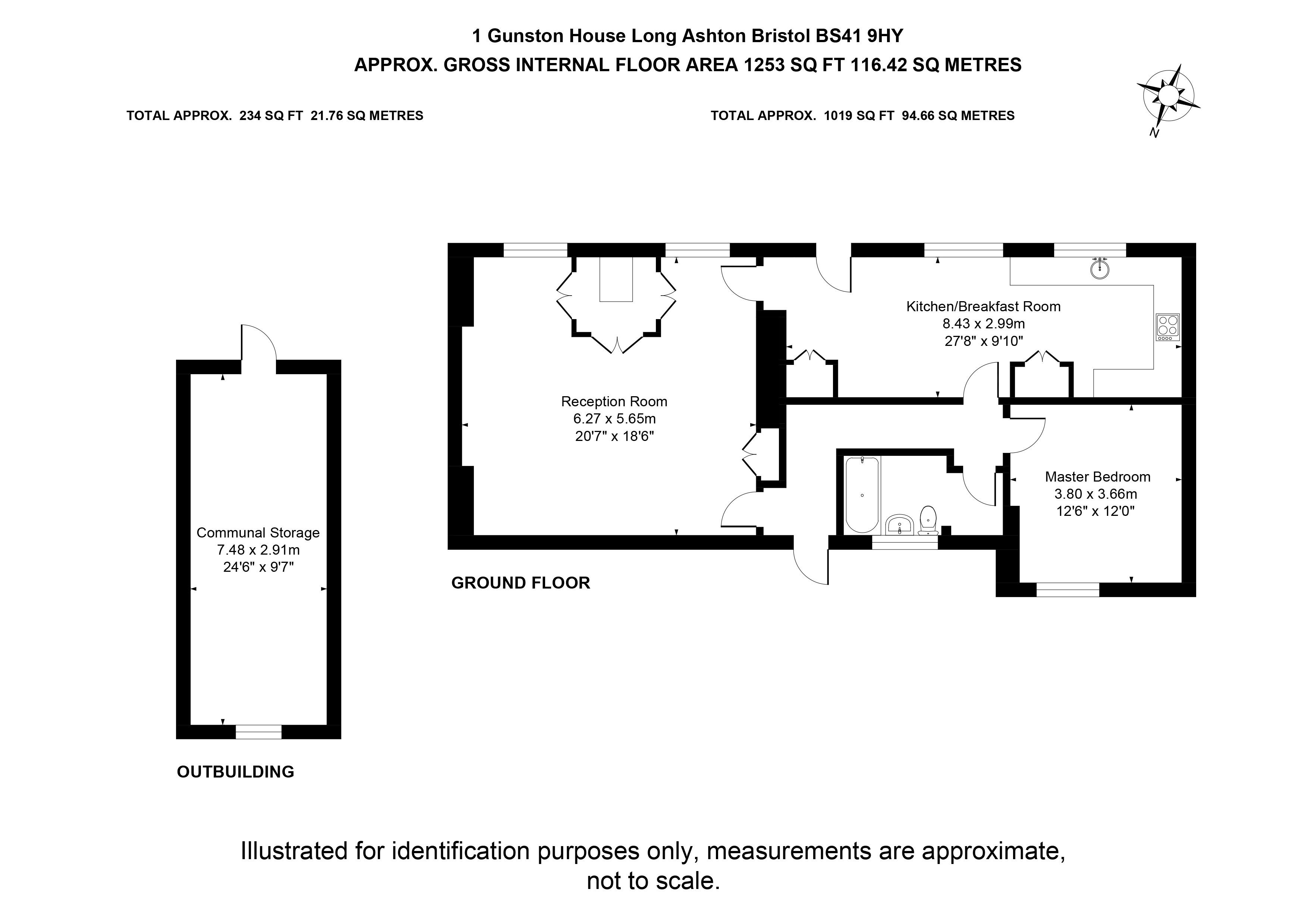 1 Bedrooms Flat for sale in Flat 1, Gunston House, Long Ashton Road BS41