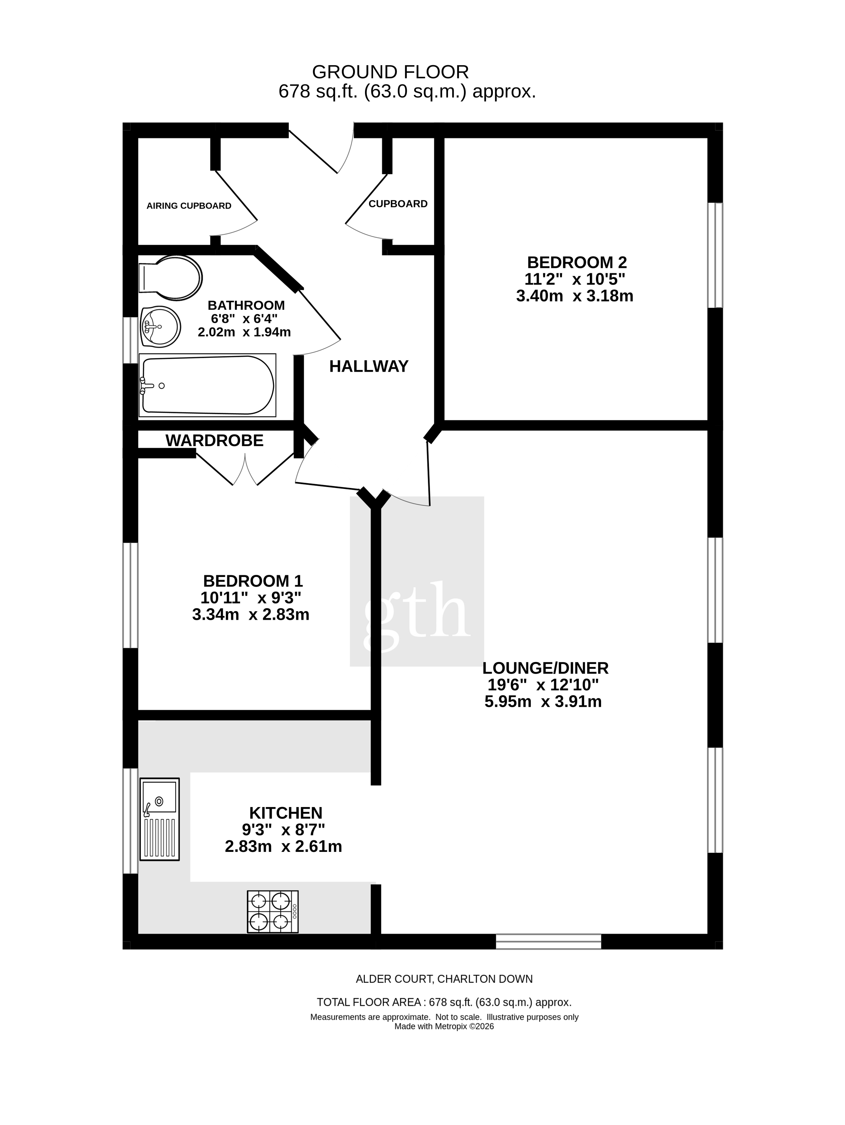 Flat 6, Alder Court,, Hawthorn Road, Dorchester floorplan