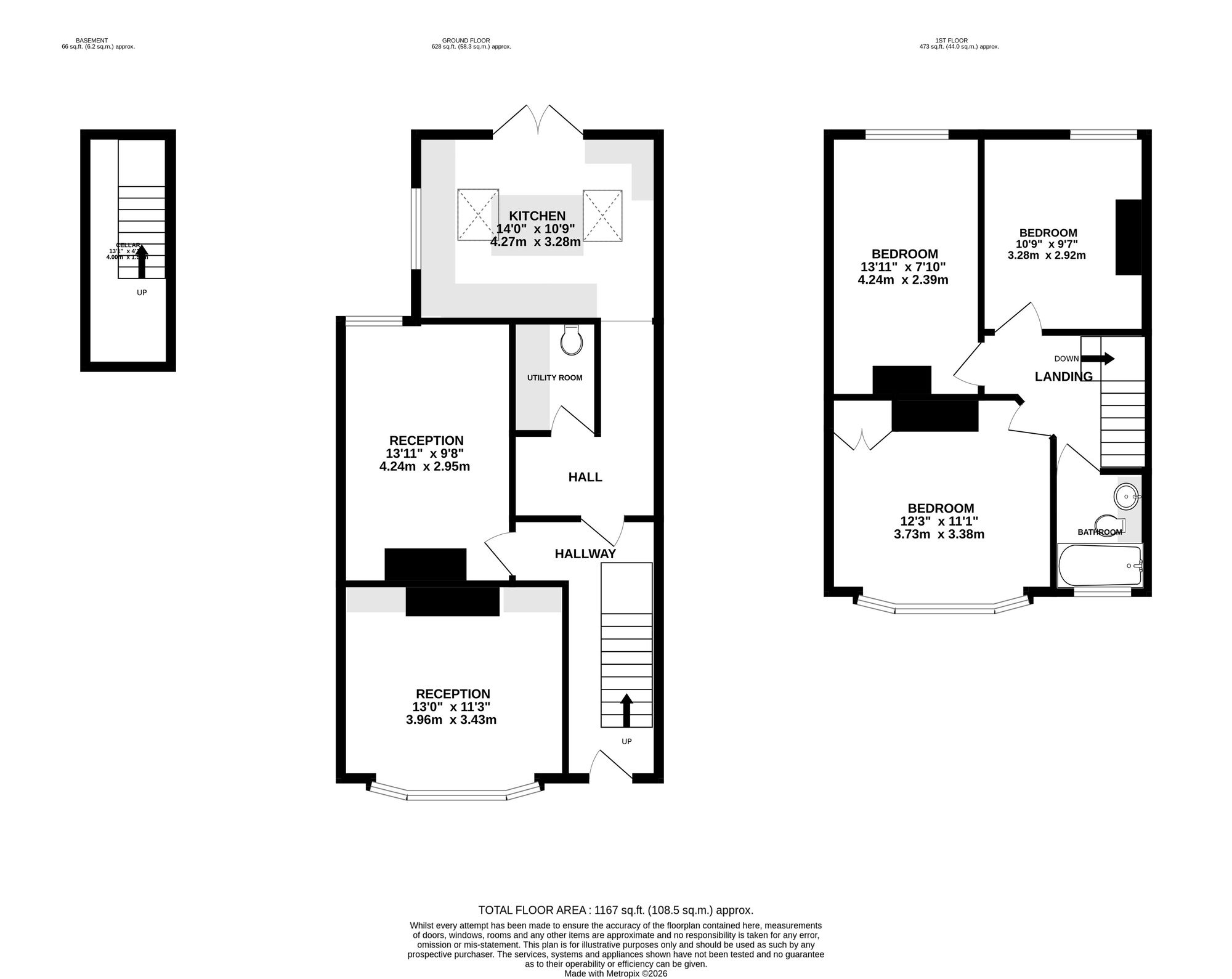 136 St. Augustine Road, Southsea floorplan