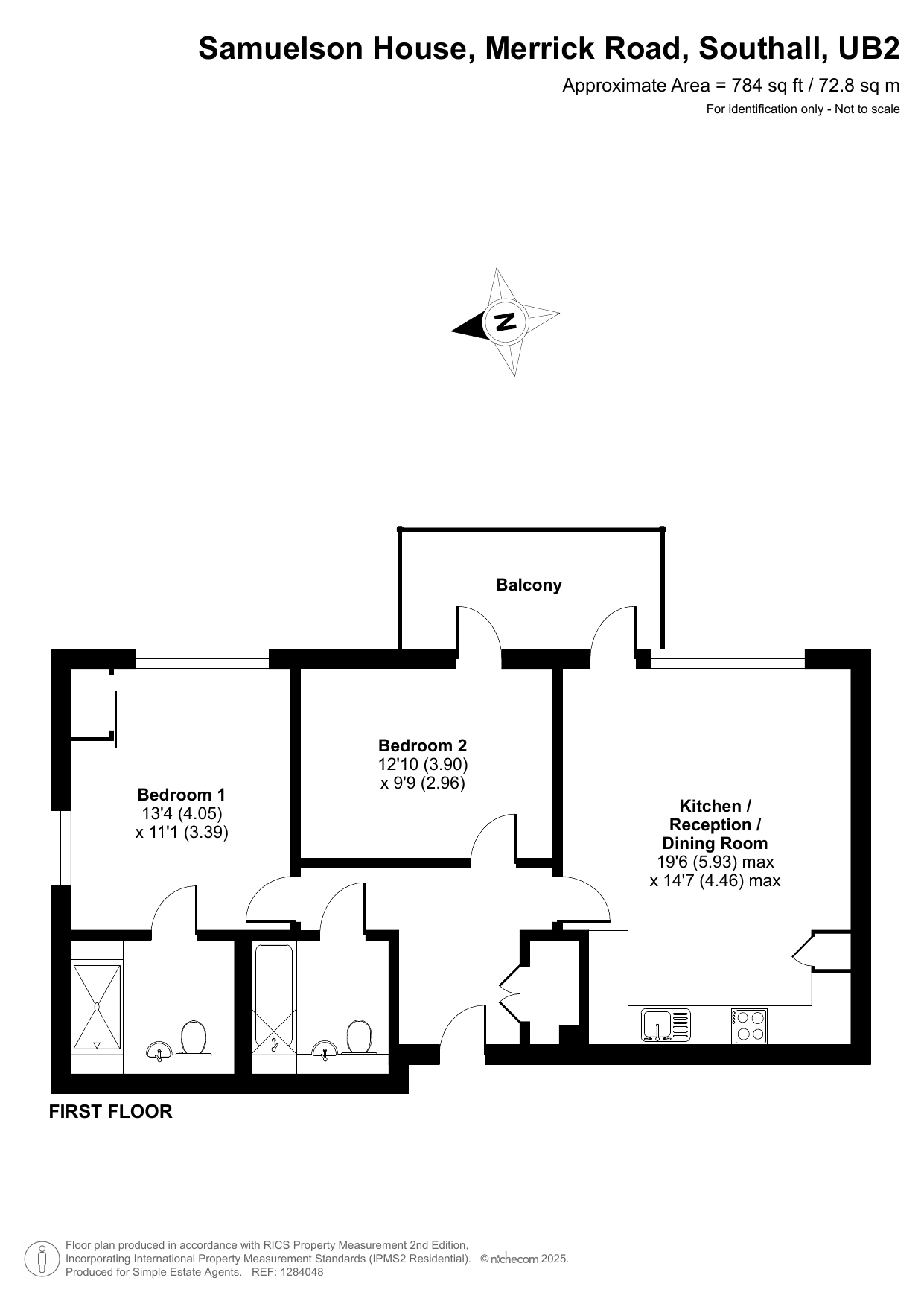 4 Samuelson House, Merrick Road, Southall floorplan