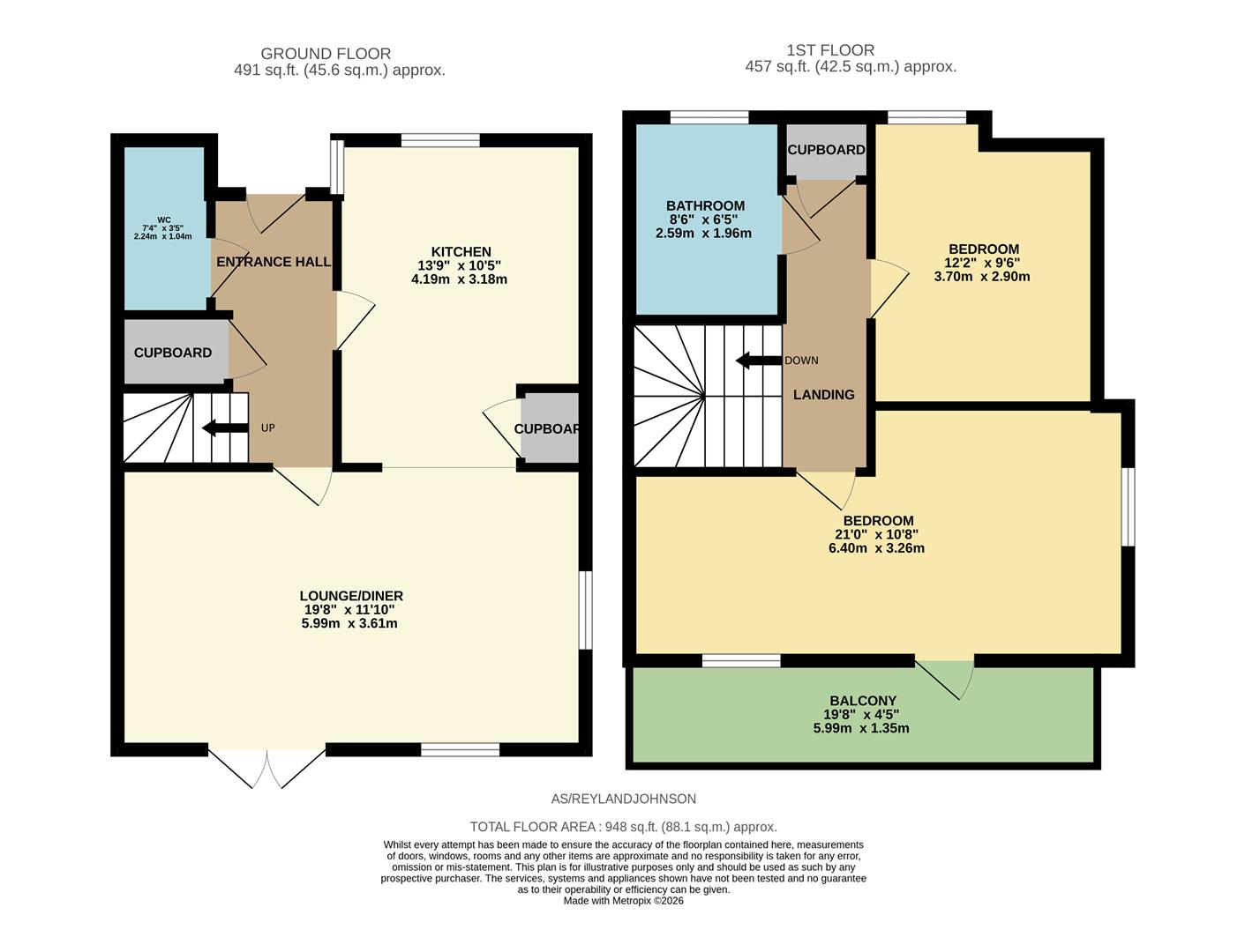 11, Albertine Street, Harlow floorplan
