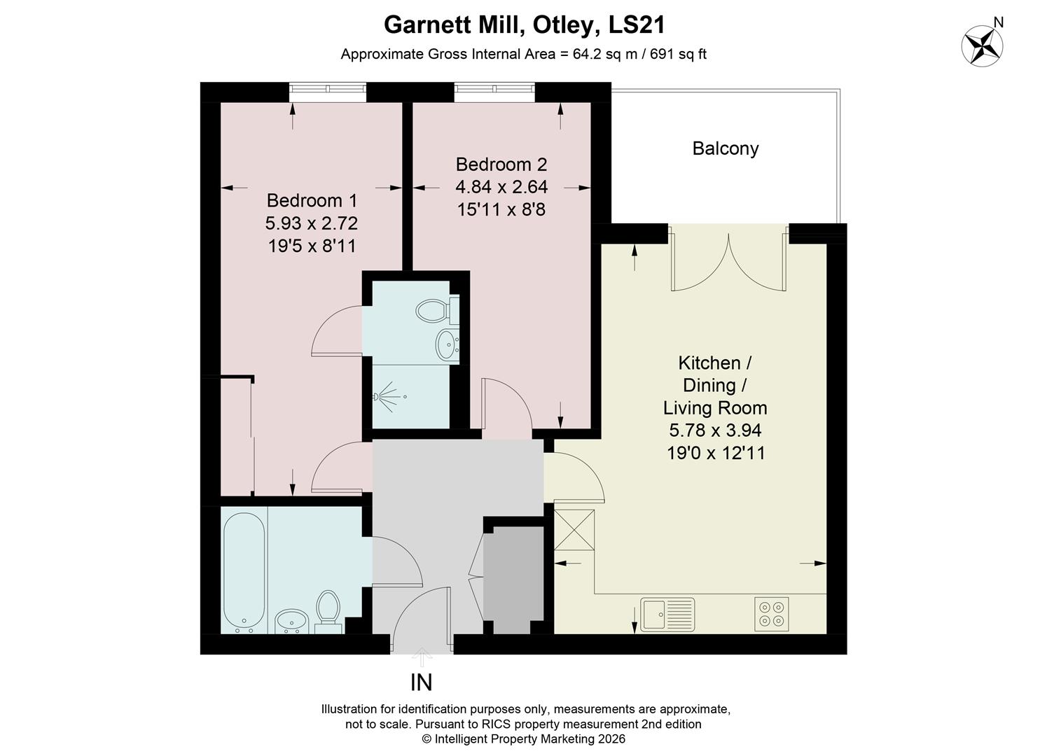 Apartment 35, Garnett Mill, Mill Way, Otley floorplan