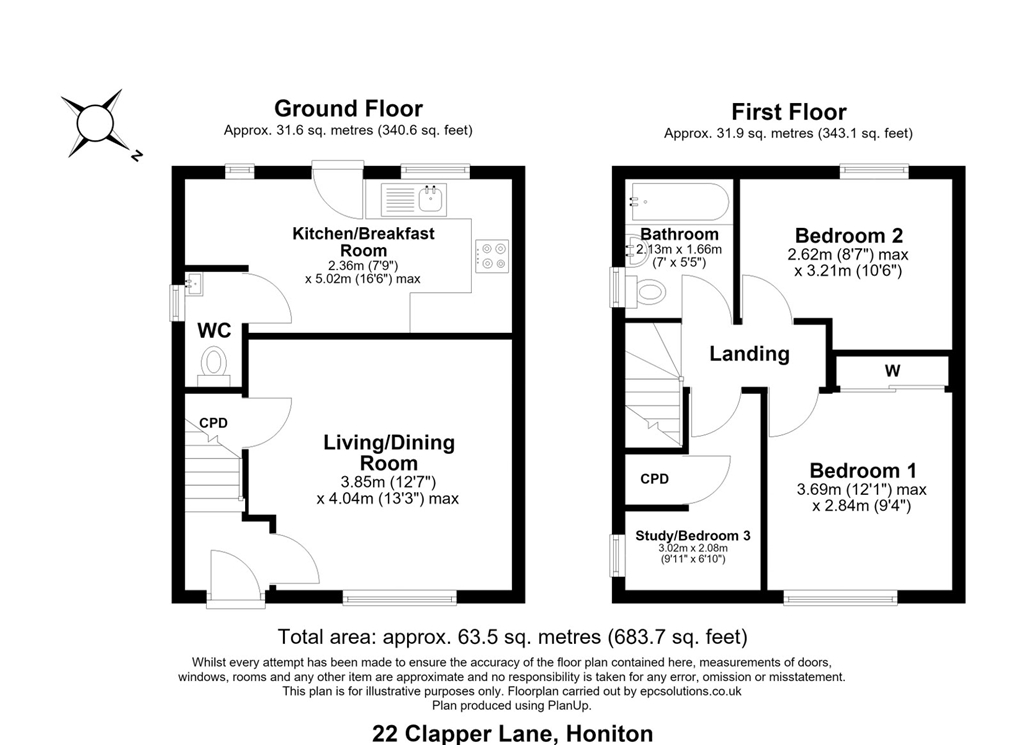 22, Clapper Lane Devon, Honiton floorplan