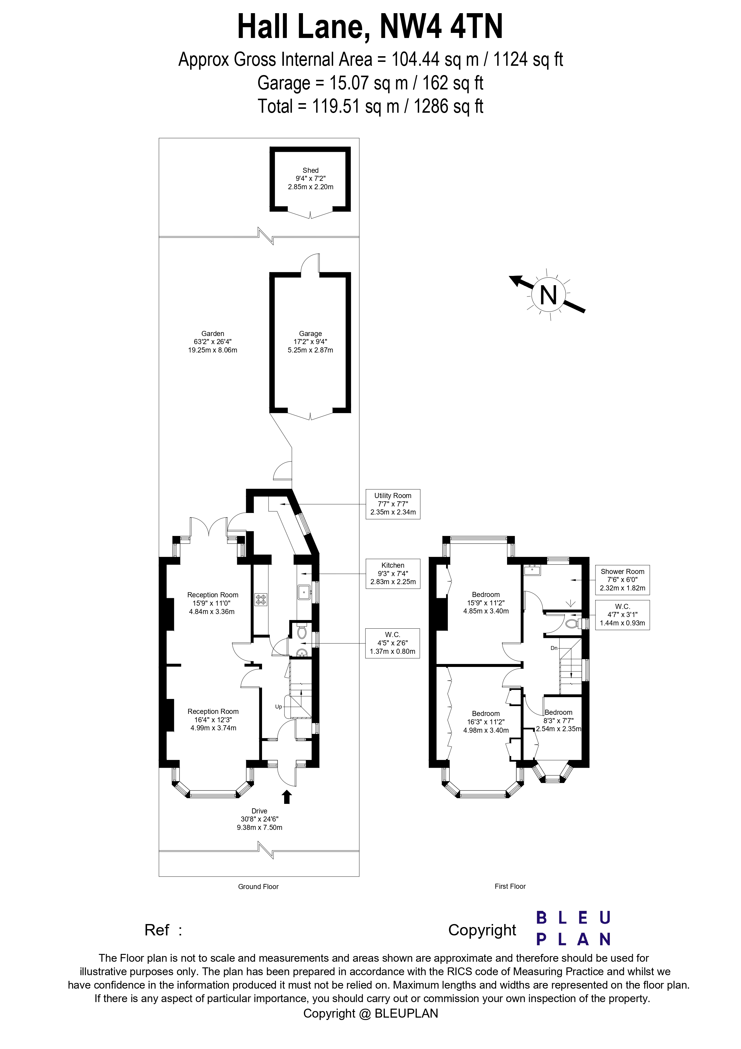 20, Hall Lane, London floorplan