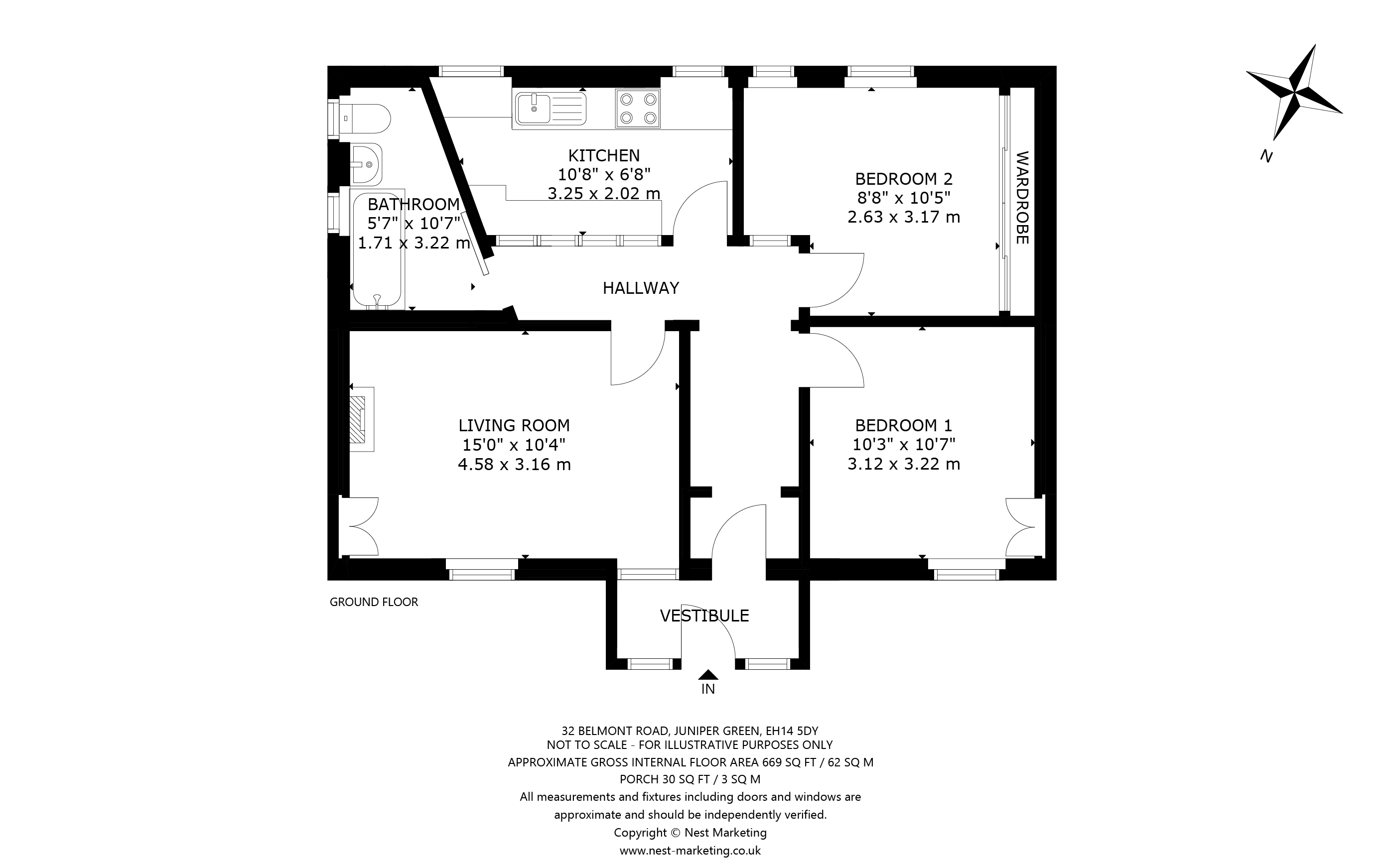 32, Belmont Road, Edinburgh floorplan