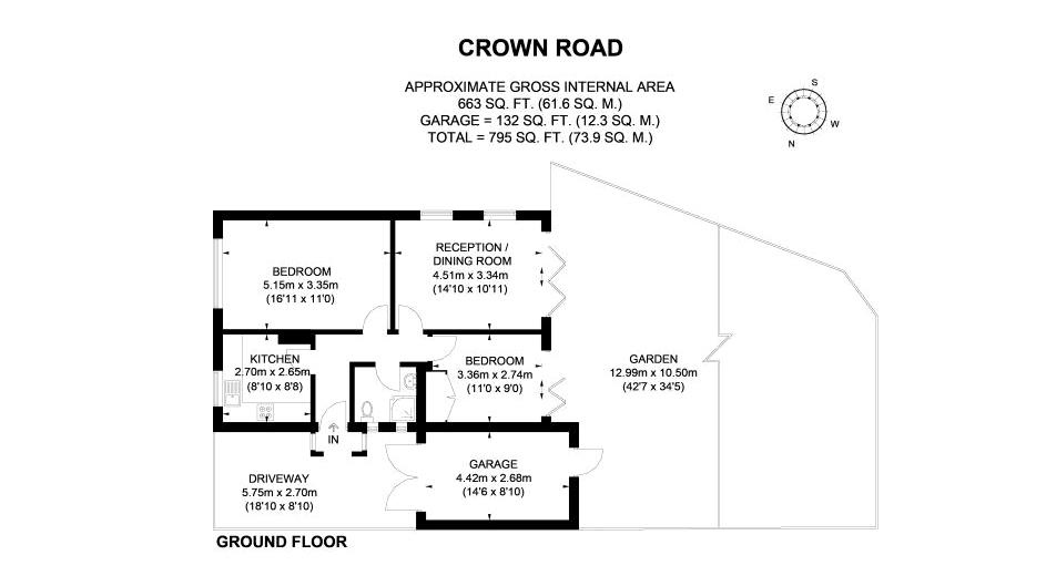 2 Bedrooms Maisonette to rent in Crown Road, St Margarets, Twickenham TW1