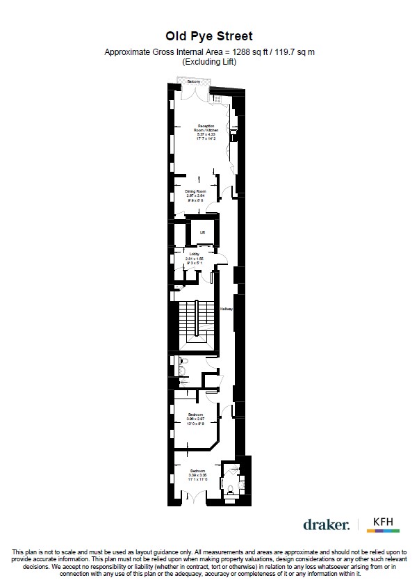 Apartment 4, 1, Old Pye Street, London floorplan
