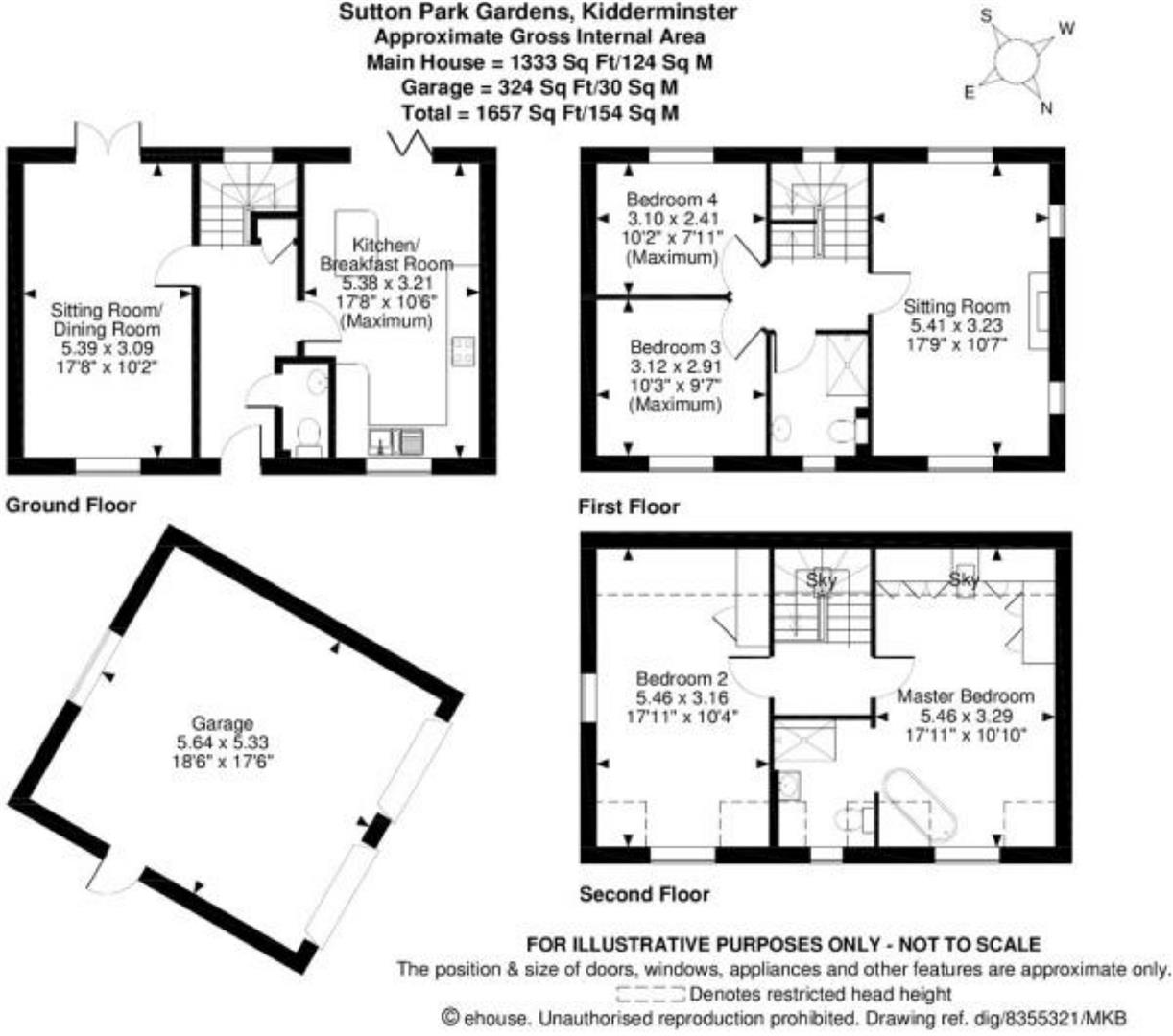 1, Sutton Park Gardens, Kidderminster floorplan