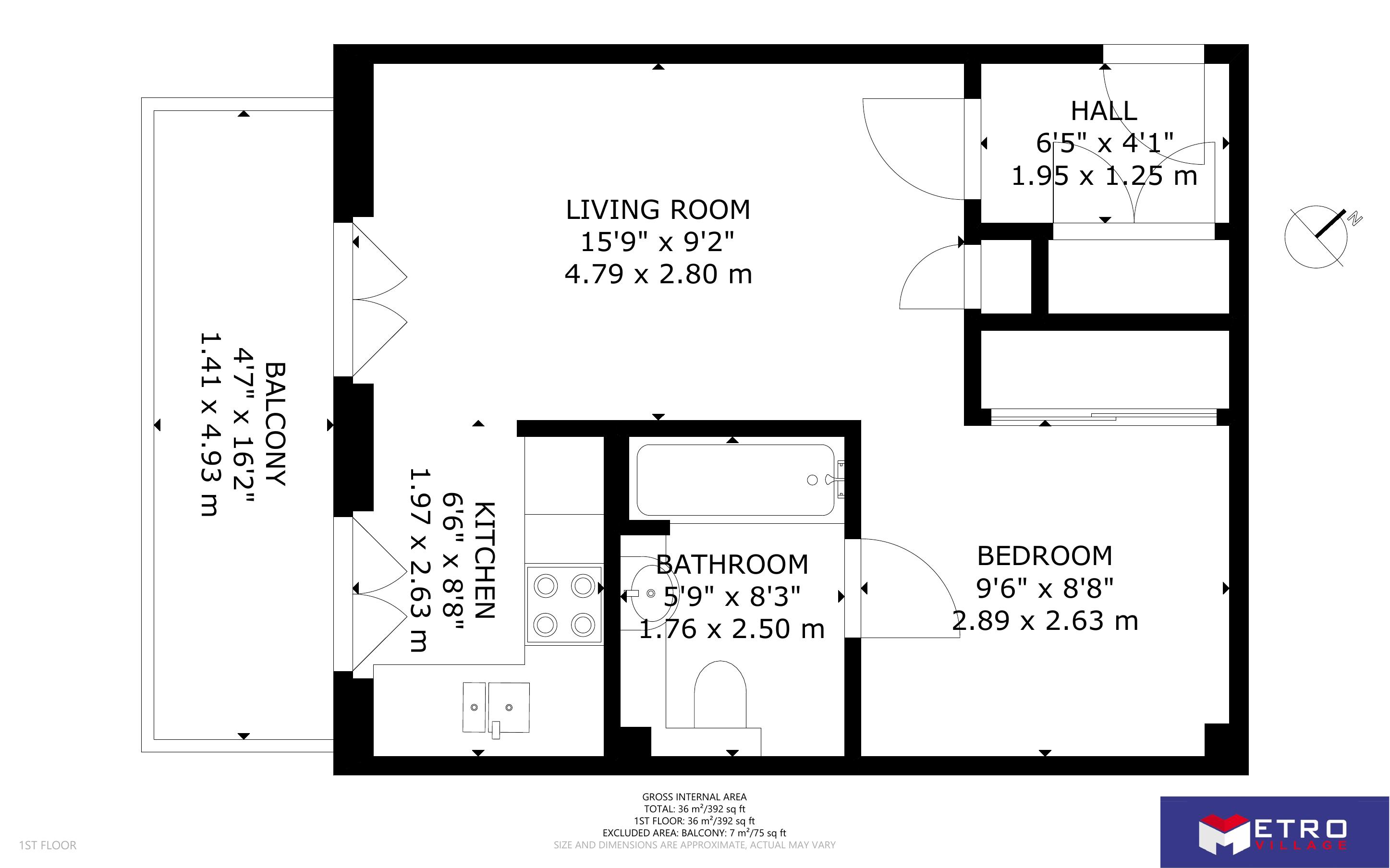 86,, Fairmont House, London floorplan