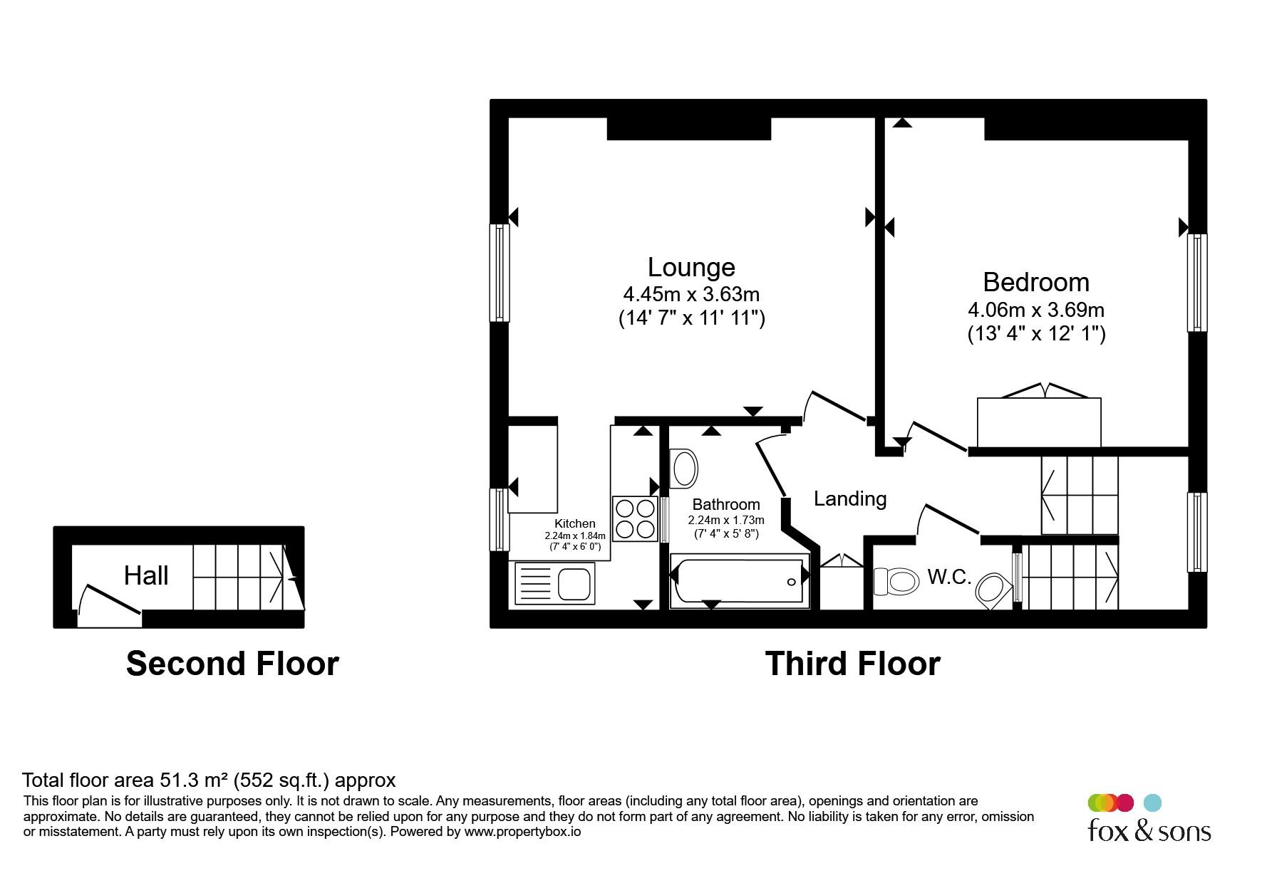 Flat 4, 16, Devonshire Place, Brighton floorplan