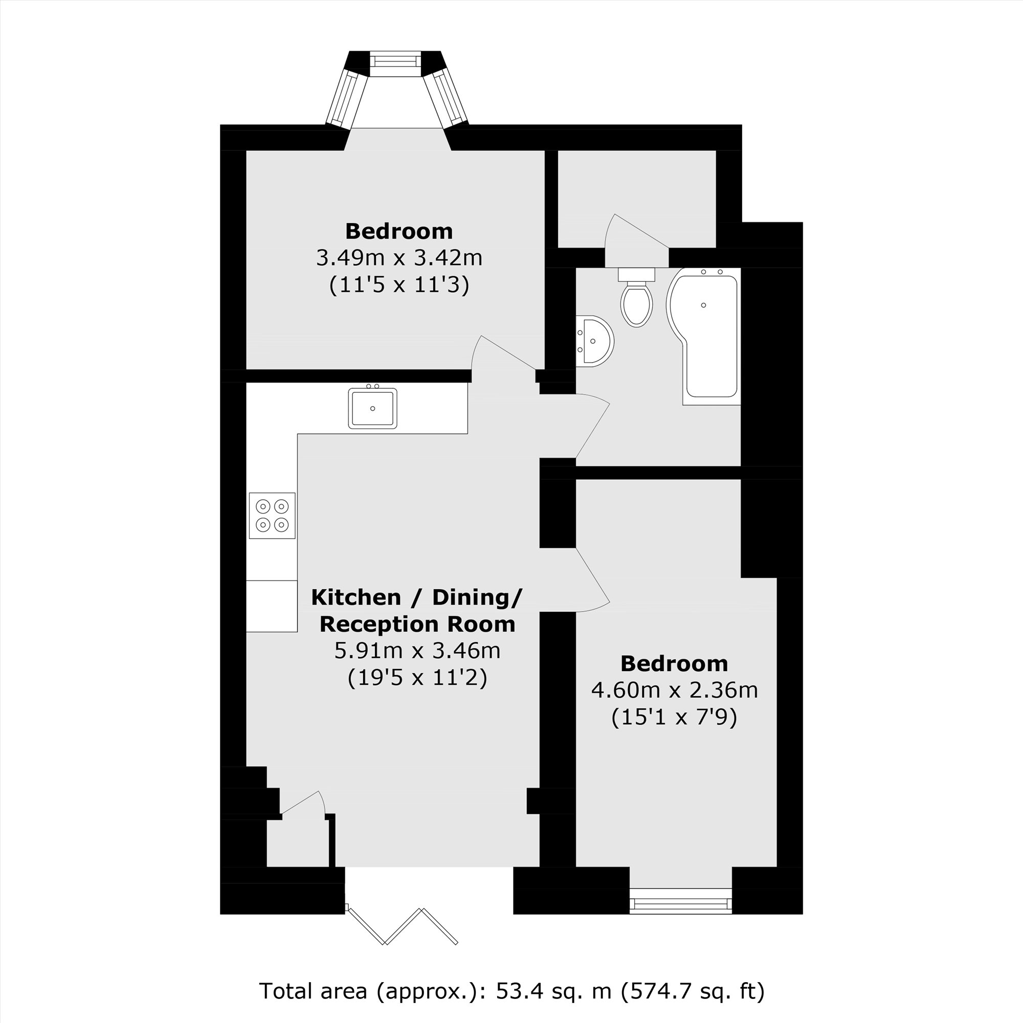 Apartment 1, 30, Bird In Bush Road, London floorplan