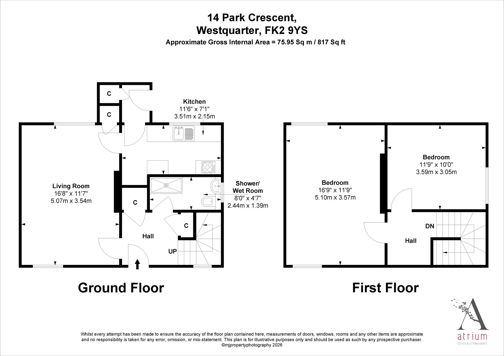 14 Park Crescent, Falkirk floorplan