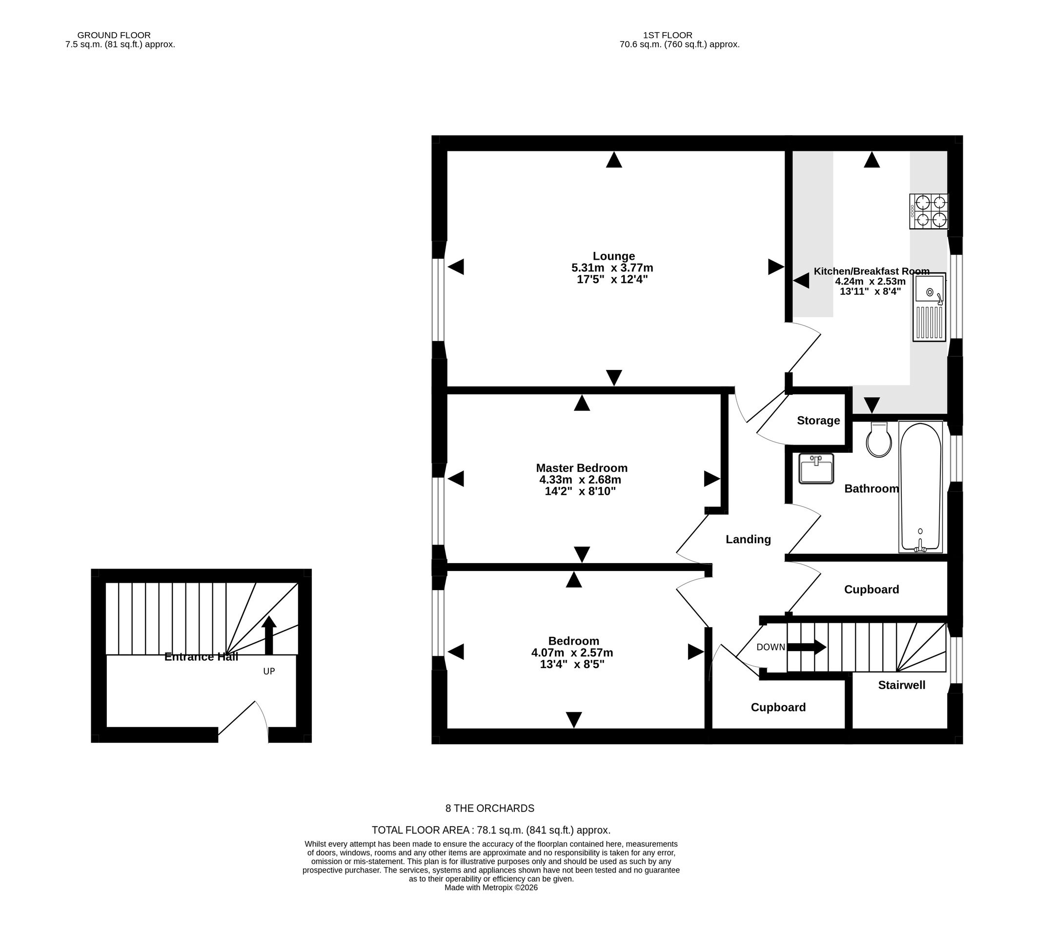 8 The Orchards, BRISTOL floorplan